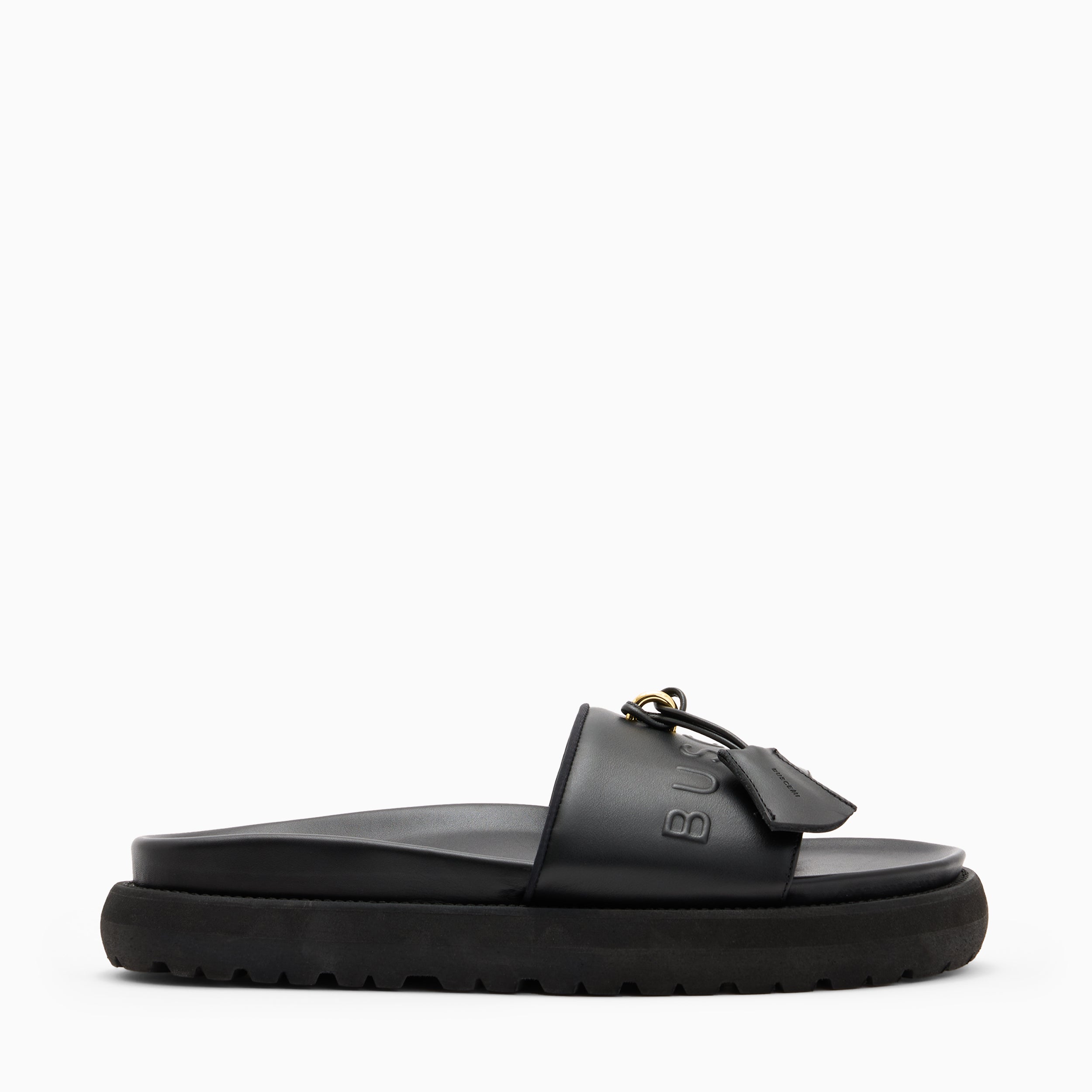 BUSCEMI-MEN'S-BUSCEMI ORION LEATHER SLIDE-Handmade in Italy from the finest Italian leathers and materials.
