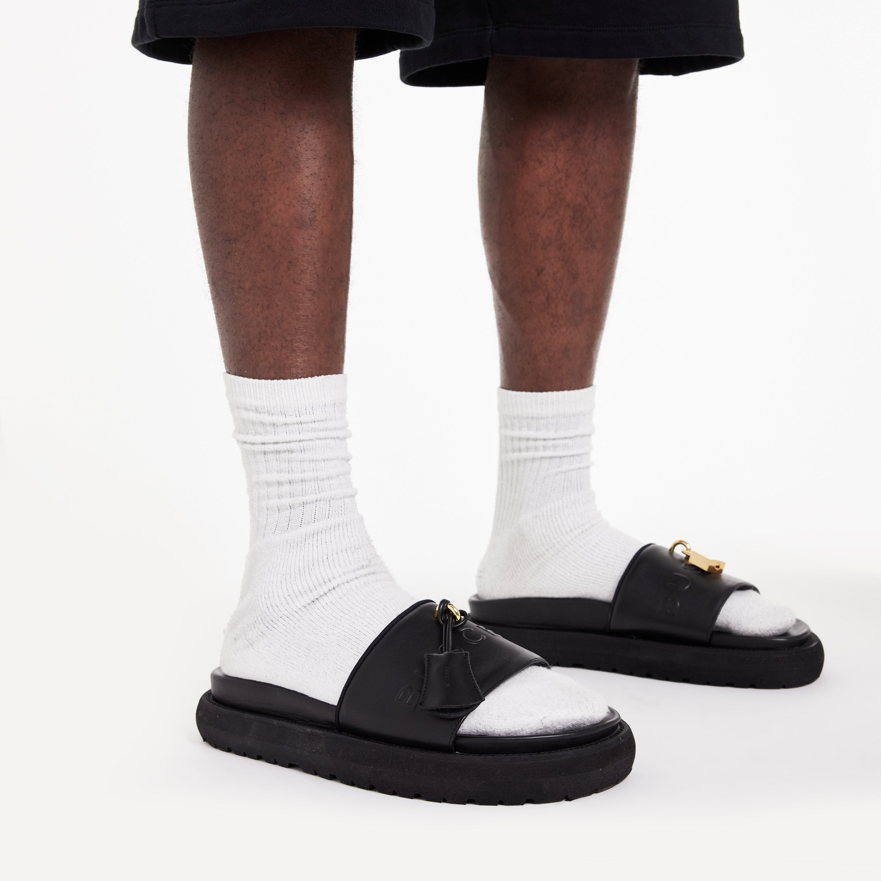 BUSCEMI-MEN'S-BUSCEMI ORION LEATHER SLIDE-Handmade in Italy from the finest Italian leathers and materials.