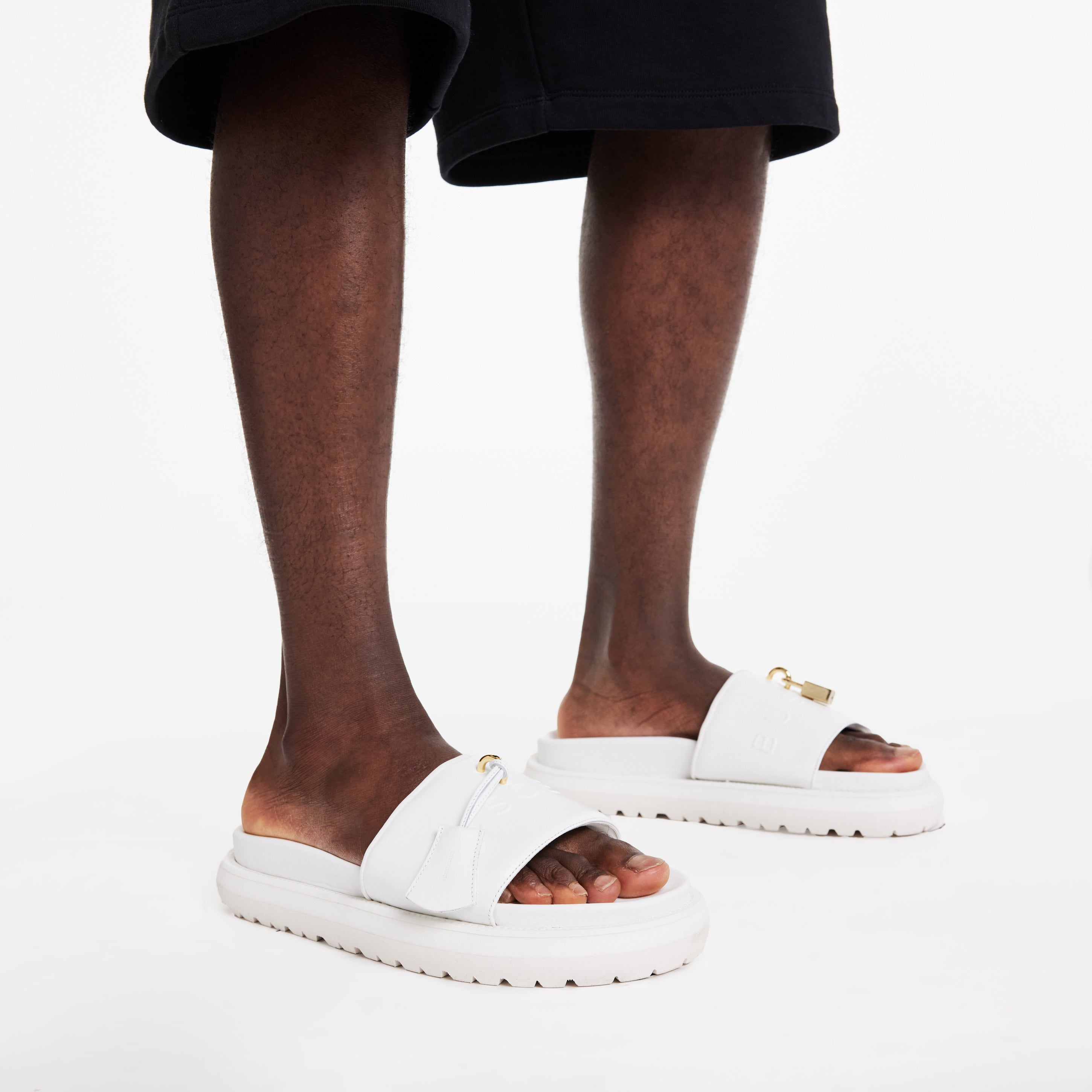 BUSCEMI-MEN'S-BUSCEMI ORION LEATHER SLIDE-Handmade in Italy from the finest Italian leathers and materials.