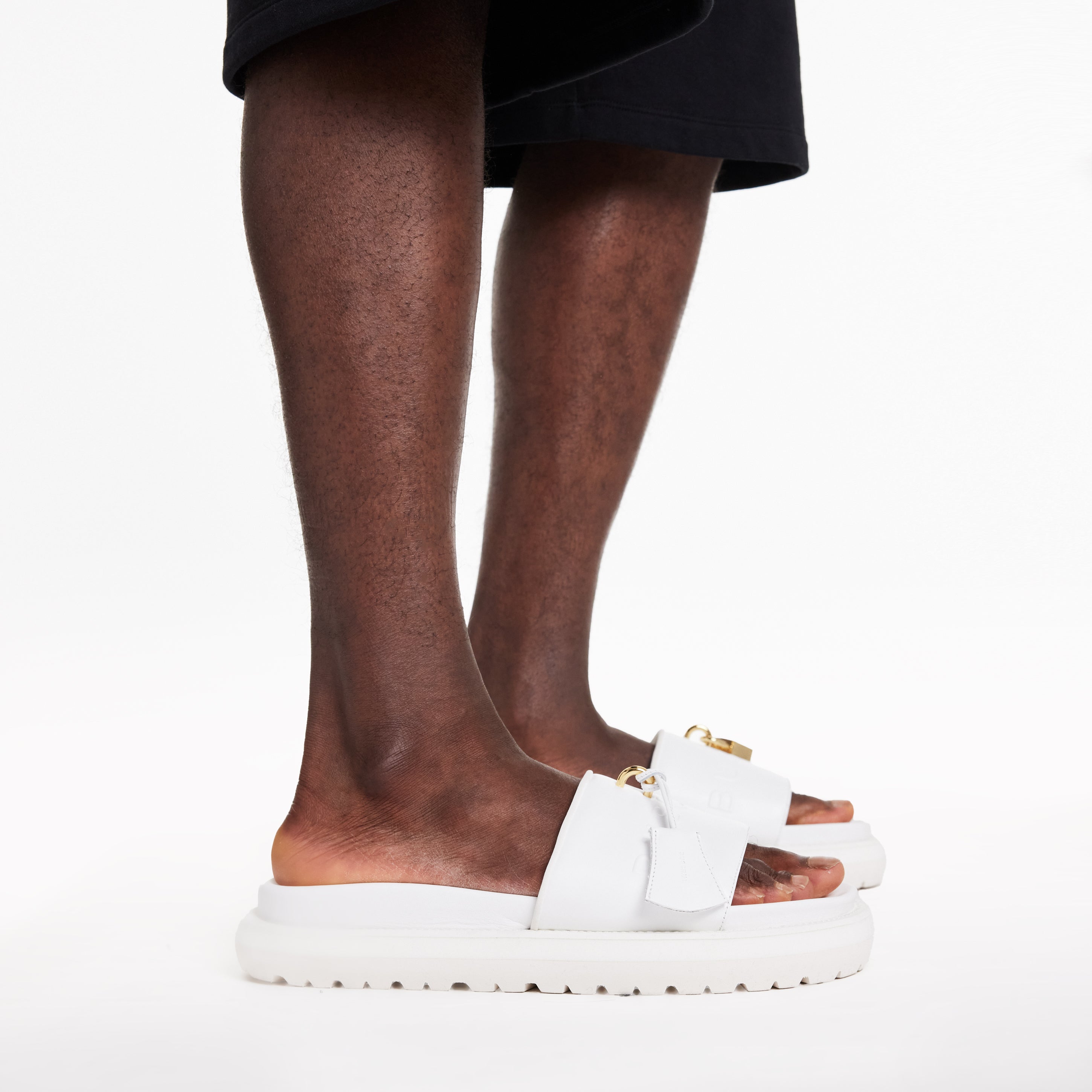 BUSCEMI-MEN'S-BUSCEMI ORION LEATHER SLIDE-Handmade in Italy from the finest Italian leathers and materials.