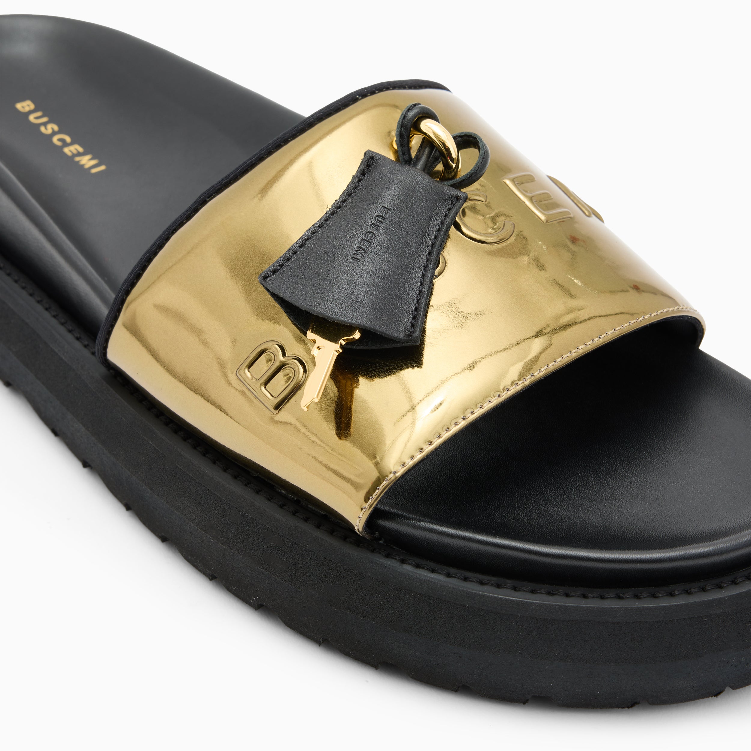 BUSCEMI-MEN'S-BUSCEMI ORION LEATHER SLIDE-Handmade in Italy from the finest Italian leathers and materials.