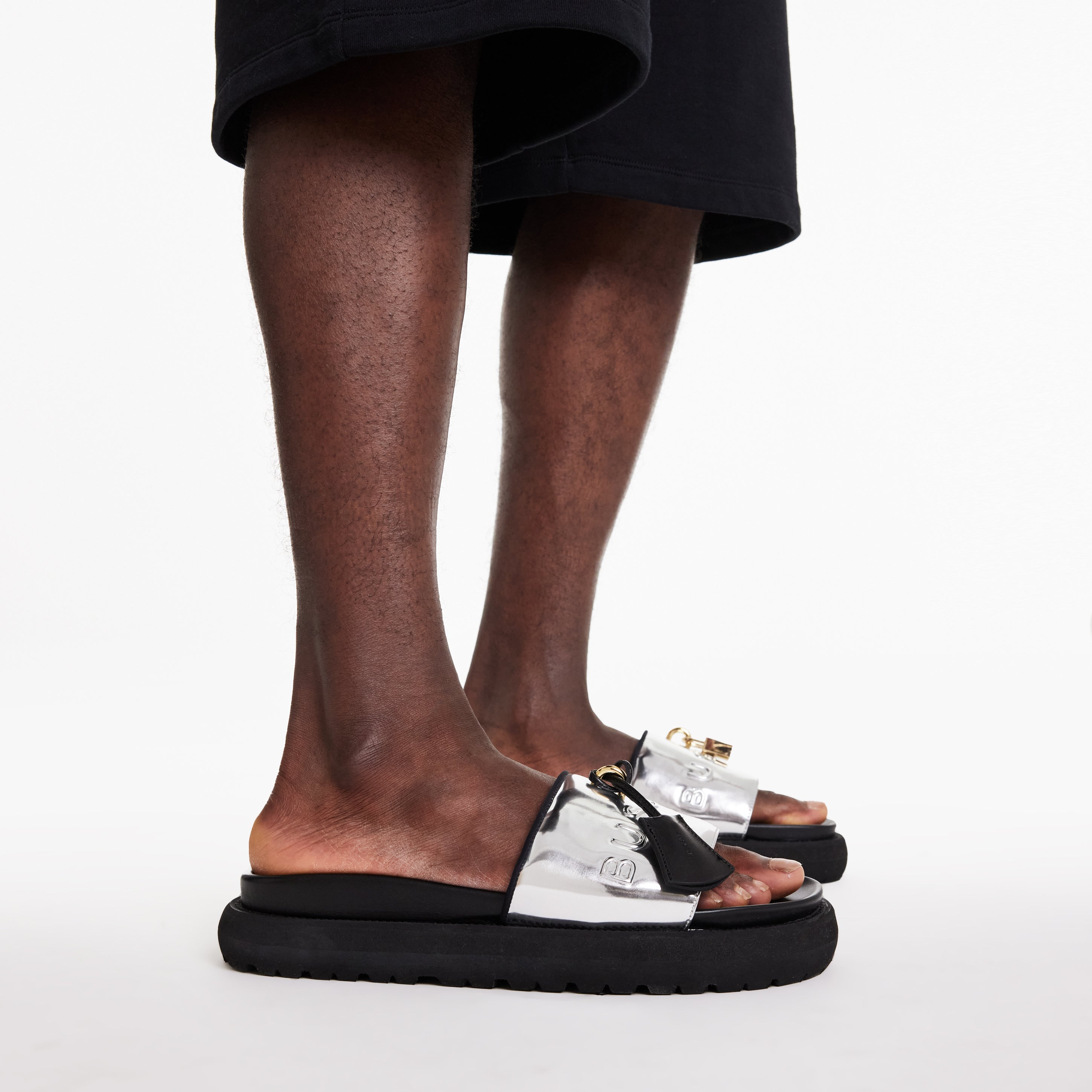 BUSCEMI-MEN'S-BUSCEMI ORION LEATHER SLIDE-Handmade in Italy from the finest Italian leathers and materials.