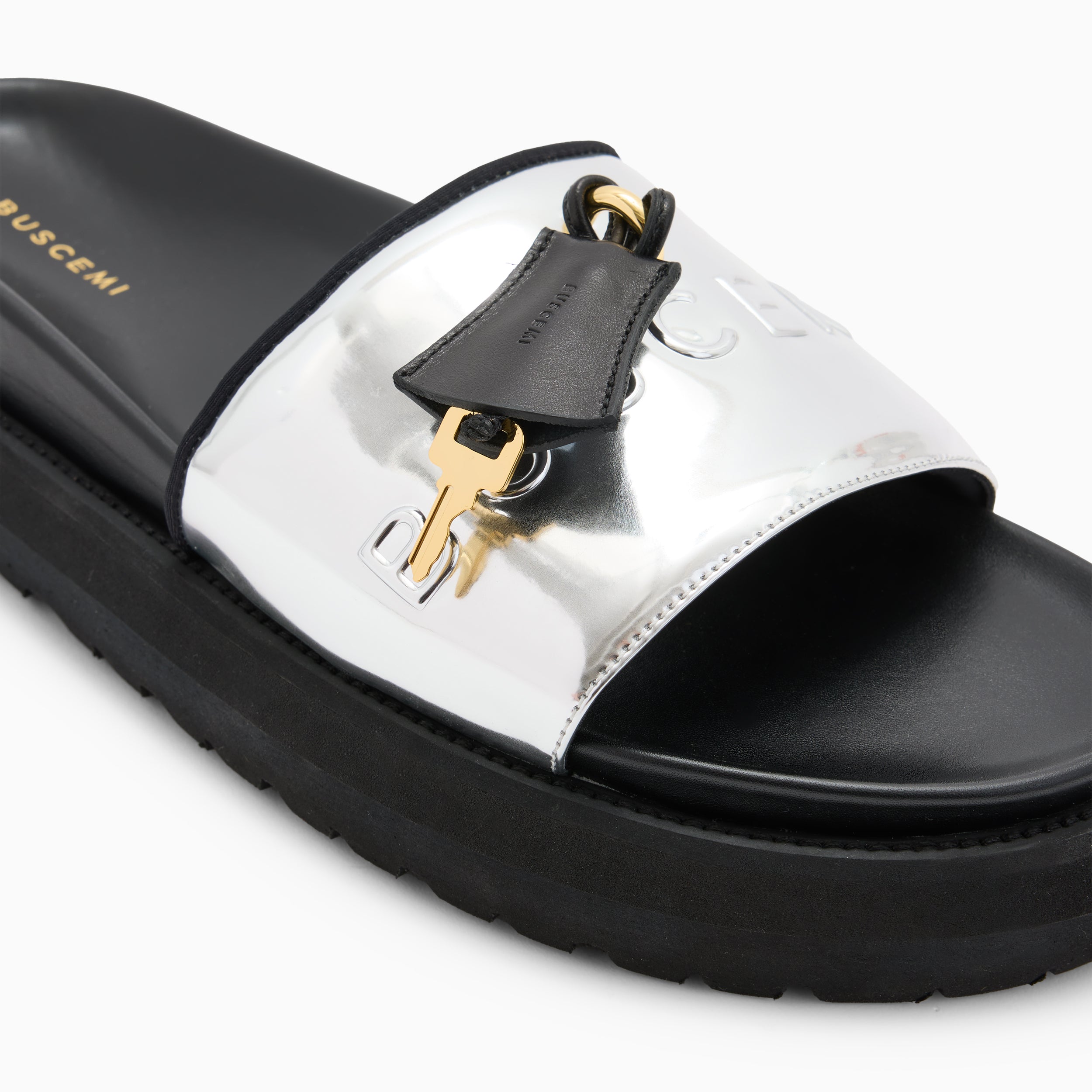 BUSCEMI-MEN'S-BUSCEMI ORION LEATHER SLIDE-Handmade in Italy from the finest Italian leathers and materials.