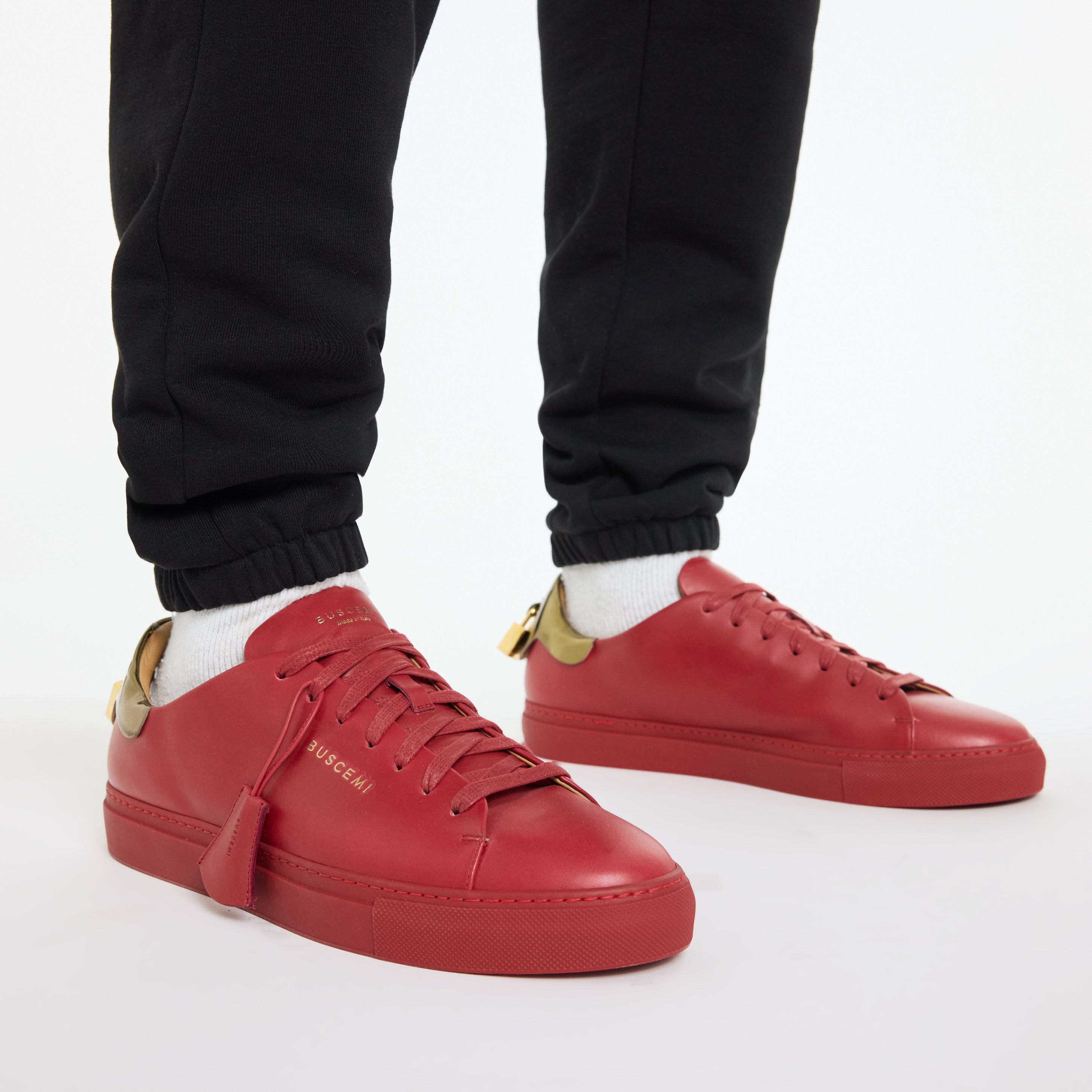 BUSCEMI-MEN'S-BUSCEMI QUEST LOW TOP LEATHER SNEAKER-Handmade in Italy from the finest Italian leathers and materials.
