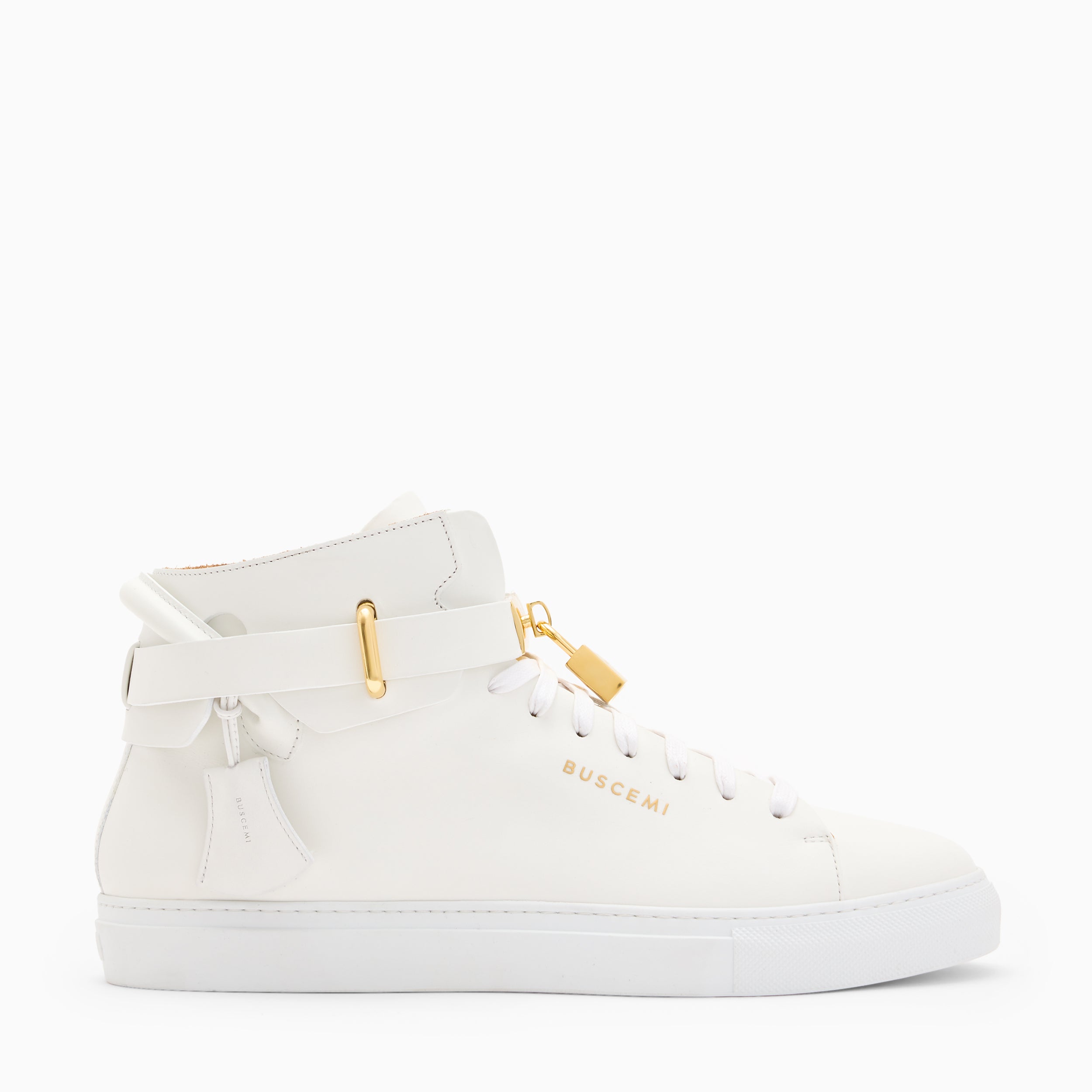 BUSCEMI-MEN'S-BUSCEMI 100MM HIGH TOP LEATHER SNEAKER-Handmade in Italy from the finest Italian leathers and materials.
