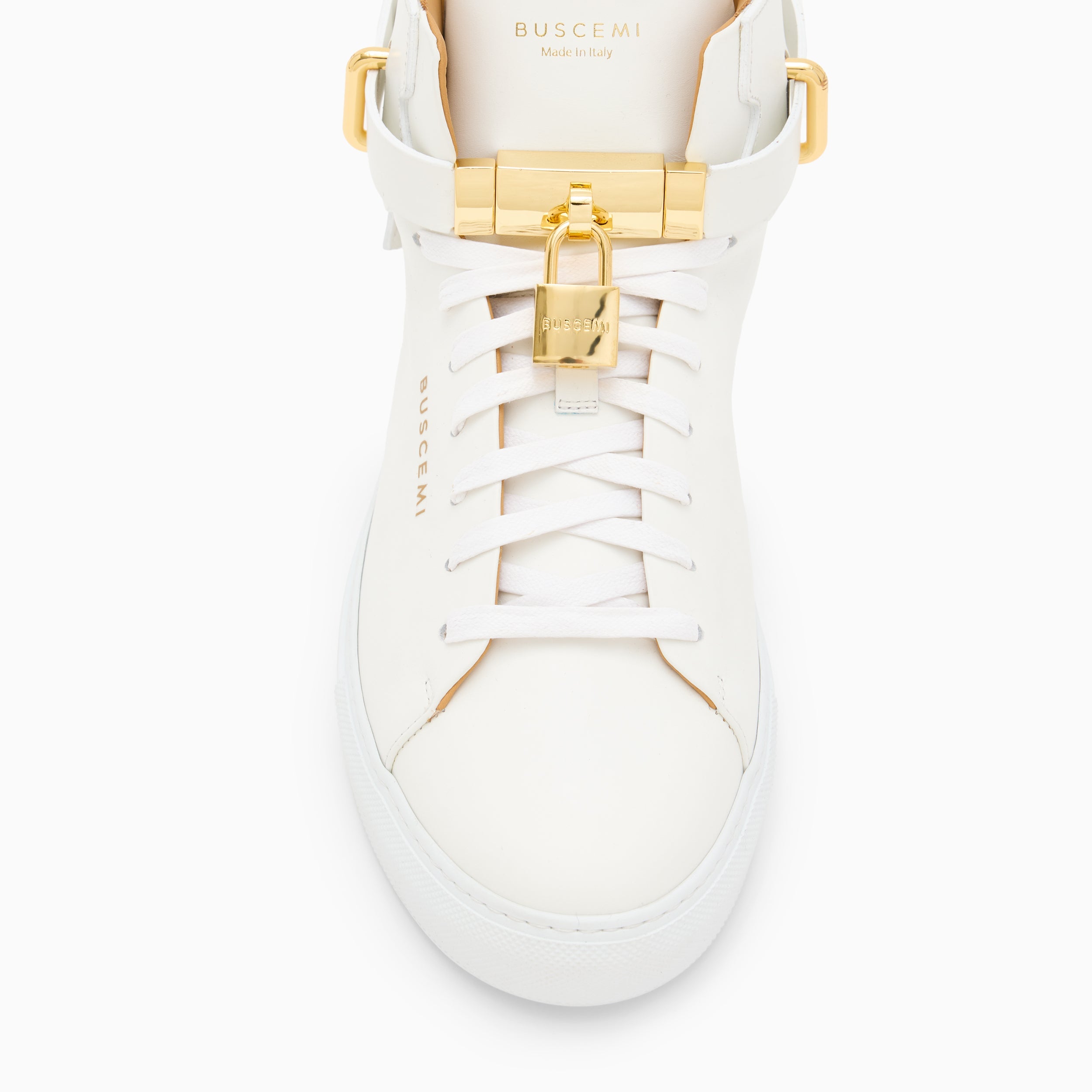 BUSCEMI-MEN'S-BUSCEMI 100MM HIGH TOP LEATHER SNEAKER-Handmade in Italy from the finest Italian leathers and materials.