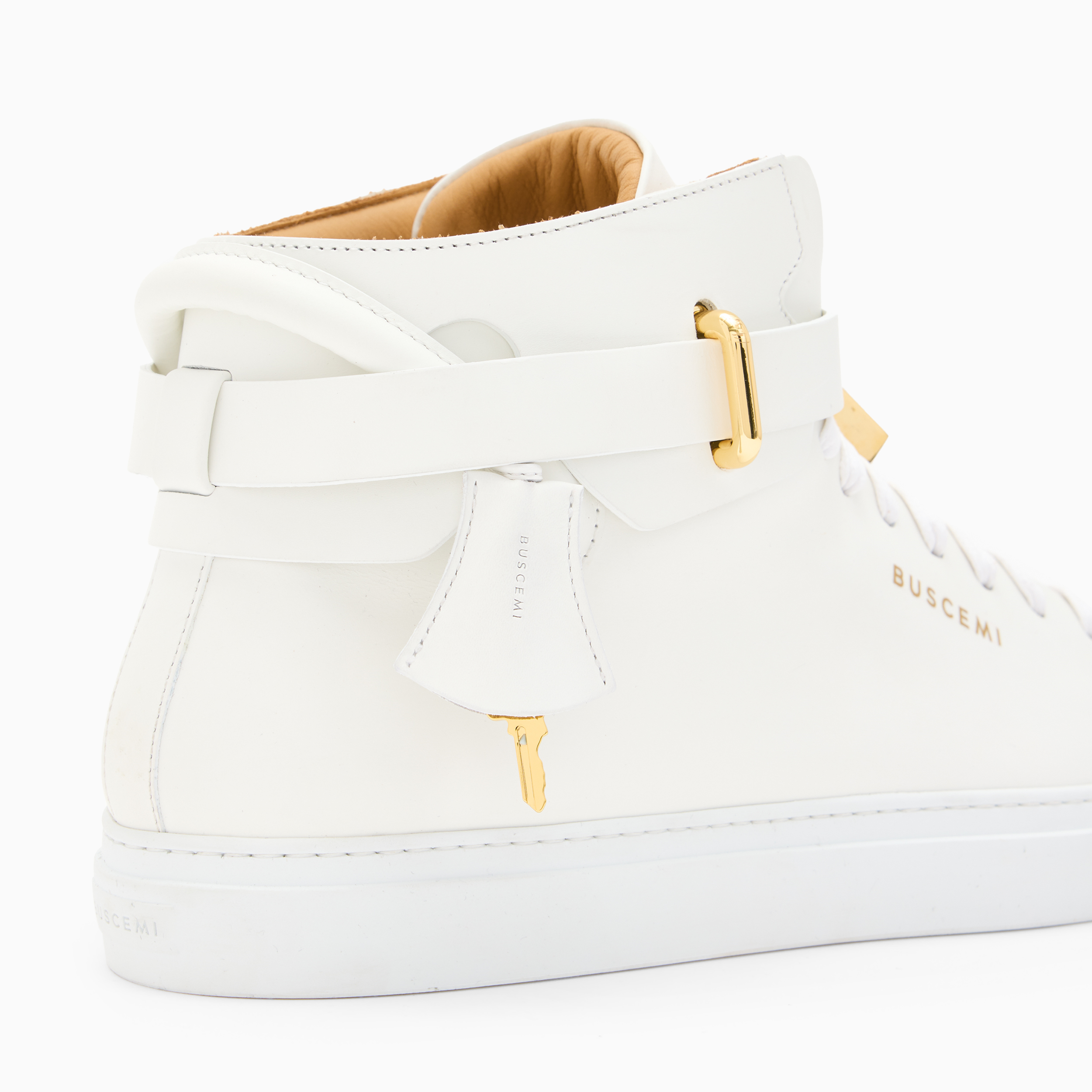 BUSCEMI-MEN'S-BUSCEMI 100MM HIGH TOP LEATHER SNEAKER-Handmade in Italy from the finest Italian leathers and materials.