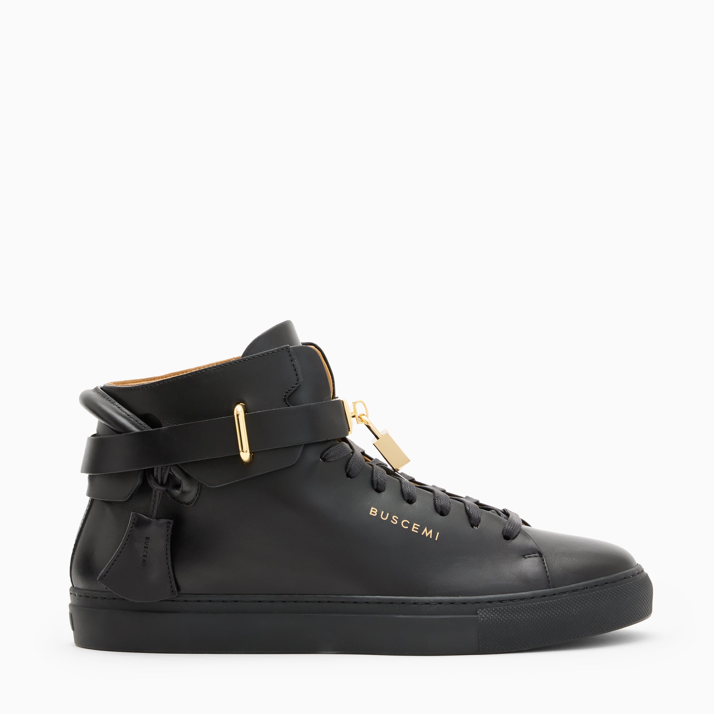 BUSCEMI-MEN'S-BUSCEMI 100MM HIGH TOP LEATHER SNEAKER-Handmade in Italy from the finest Italian leathers and materials.