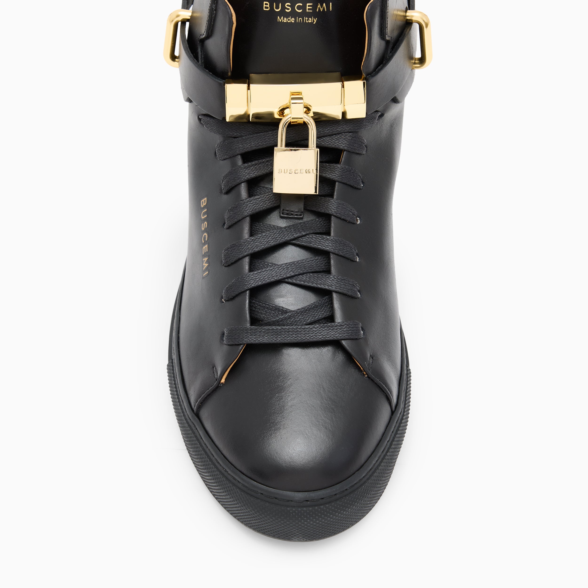 BUSCEMI-MEN'S-BUSCEMI 100MM HIGH TOP LEATHER SNEAKER-Handmade in Italy from the finest Italian leathers and materials.