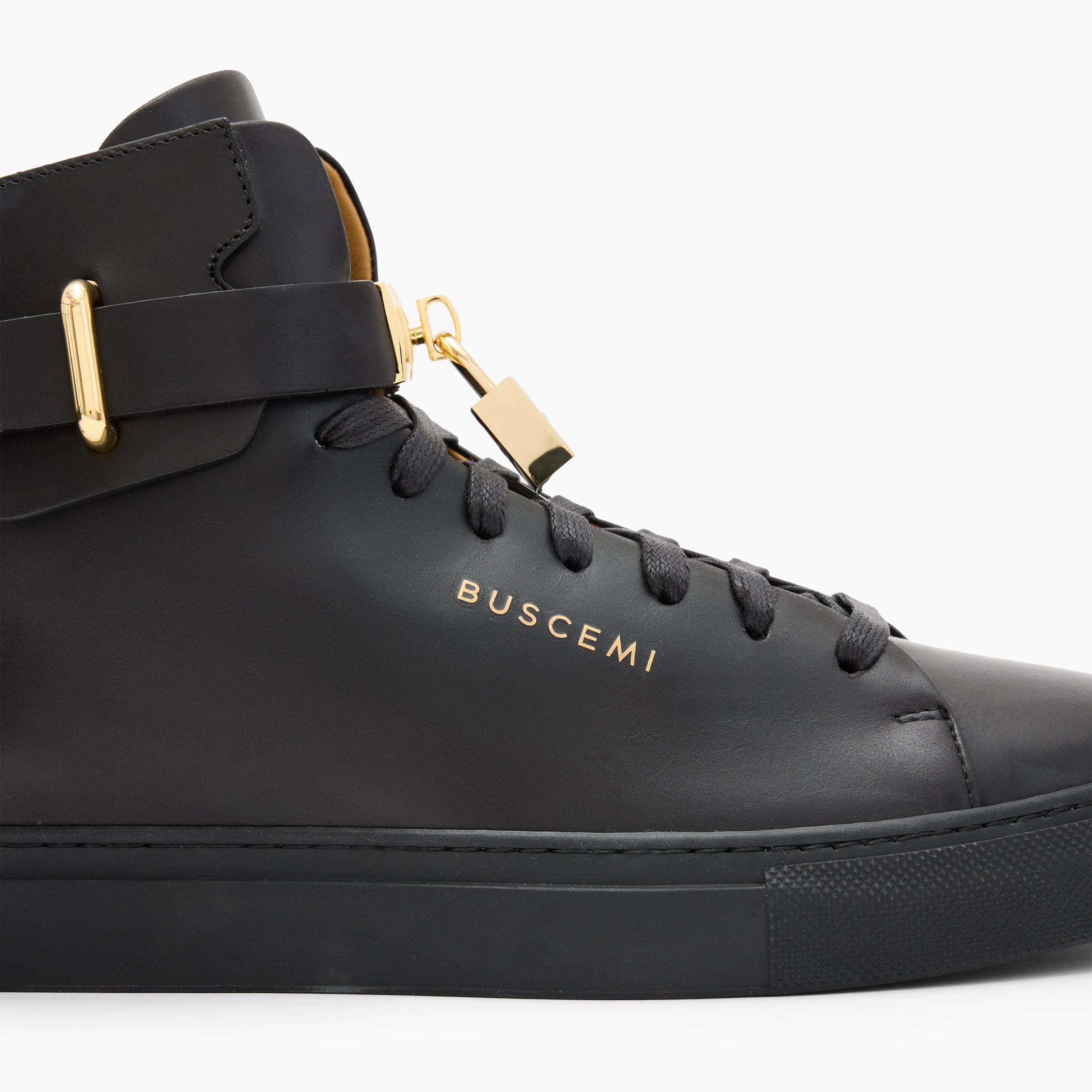 BUSCEMI-MEN'S-BUSCEMI 100MM HIGH TOP LEATHER SNEAKER-Handmade in Italy from the finest Italian leathers and materials.