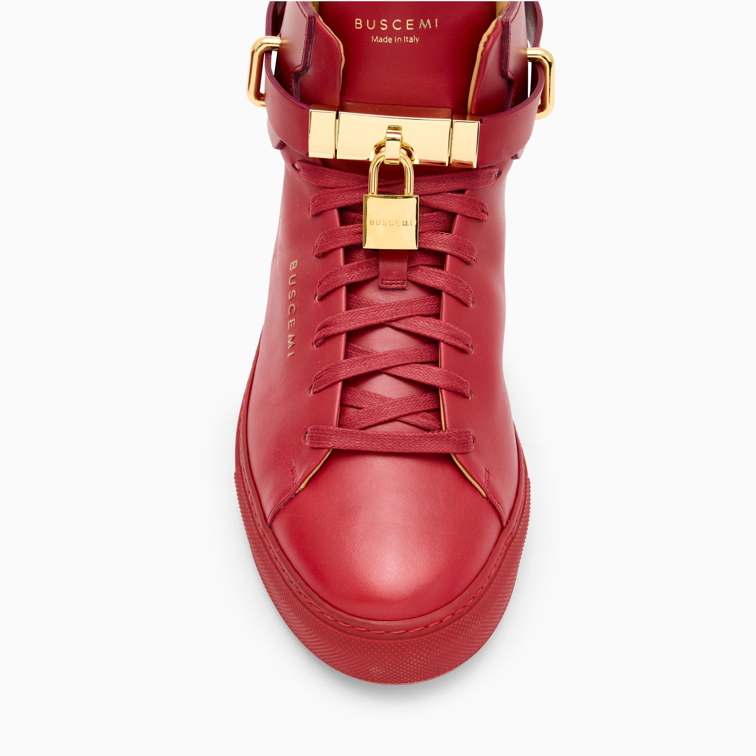 BUSCEMI-MEN'S-BUSCEMI 100MM HIGH TOP LEATHER SNEAKER-Handmade in Italy from the finest Italian leathers and materials.