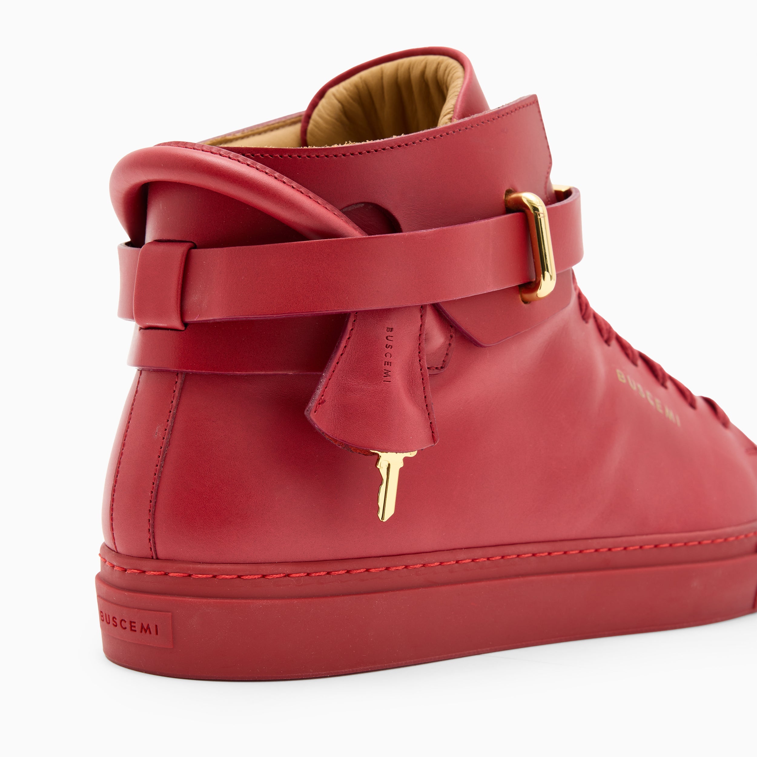 BUSCEMI-MEN'S-BUSCEMI 100MM HIGH TOP LEATHER SNEAKER-Handmade in Italy from the finest Italian leathers and materials.