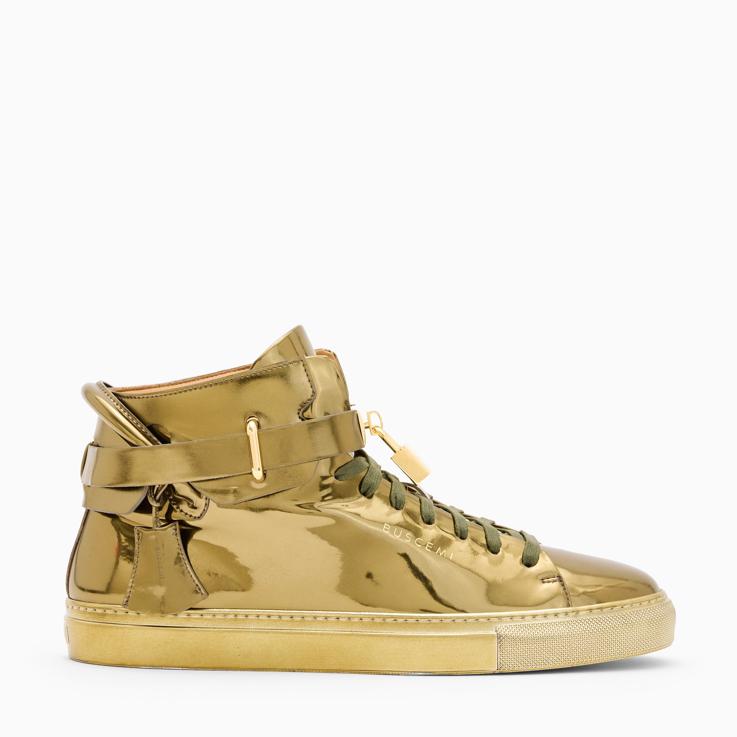 BUSCEMI-MEN'S-BUSCEMI 100MM HIGH TOP LEATHER SNEAKER-Handmade in Italy from the finest Italian leathers and materials.