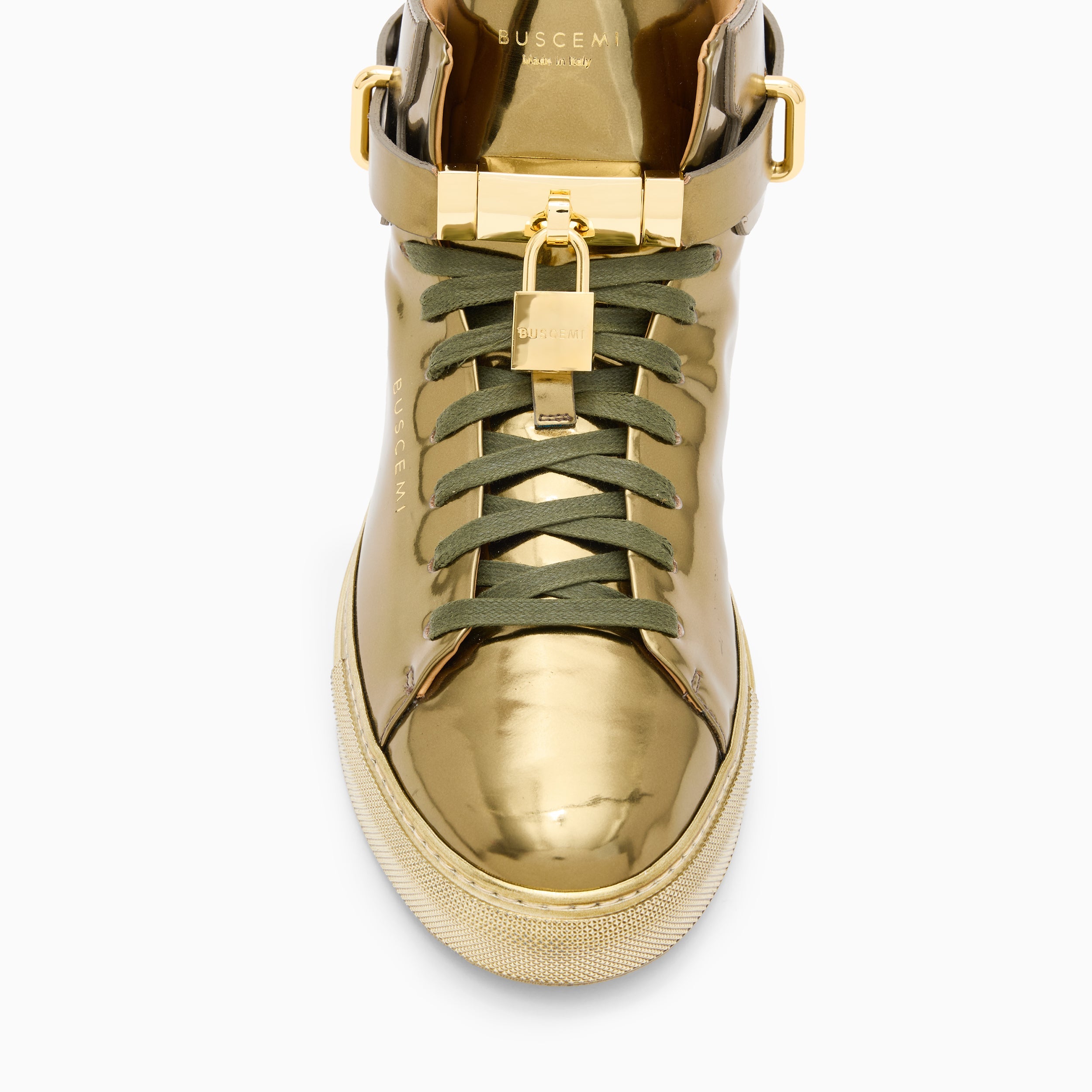 BUSCEMI-MEN'S-BUSCEMI 100MM HIGH TOP LEATHER SNEAKER-Handmade in Italy from the finest Italian leathers and materials.