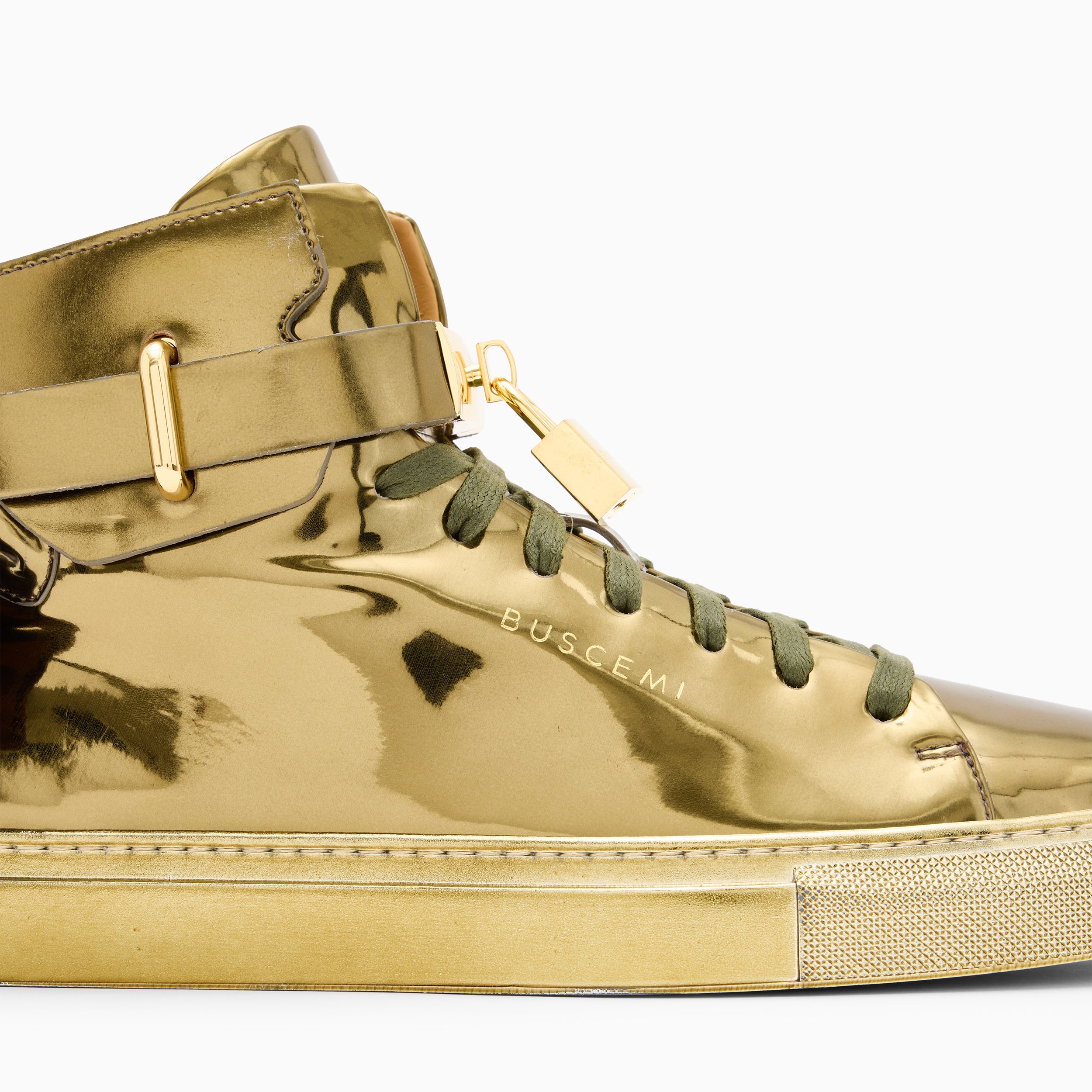 BUSCEMI-MEN'S-BUSCEMI 100MM HIGH TOP LEATHER SNEAKER-Handmade in Italy from the finest Italian leathers and materials.