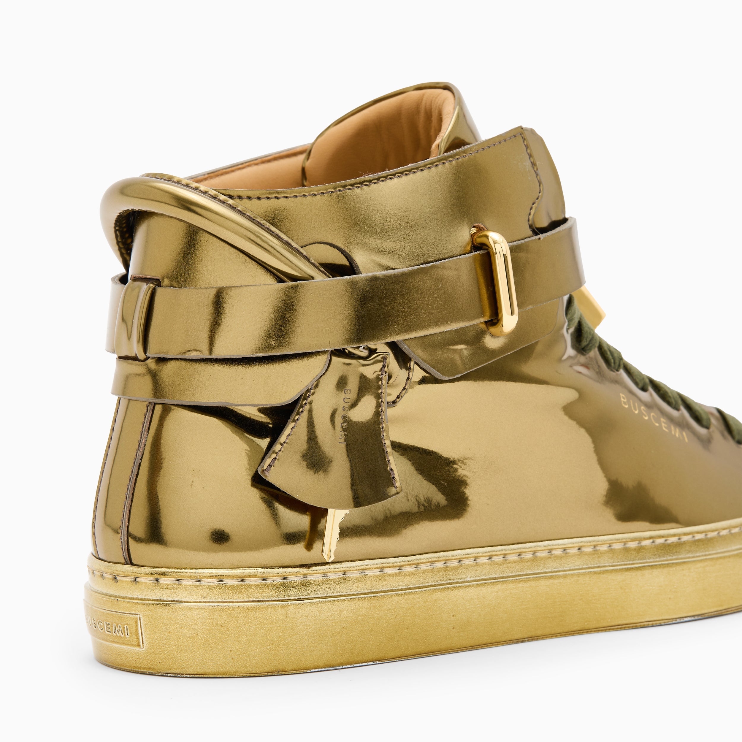 BUSCEMI-MEN'S-BUSCEMI 100MM HIGH TOP LEATHER SNEAKER-Handmade in Italy from the finest Italian leathers and materials.