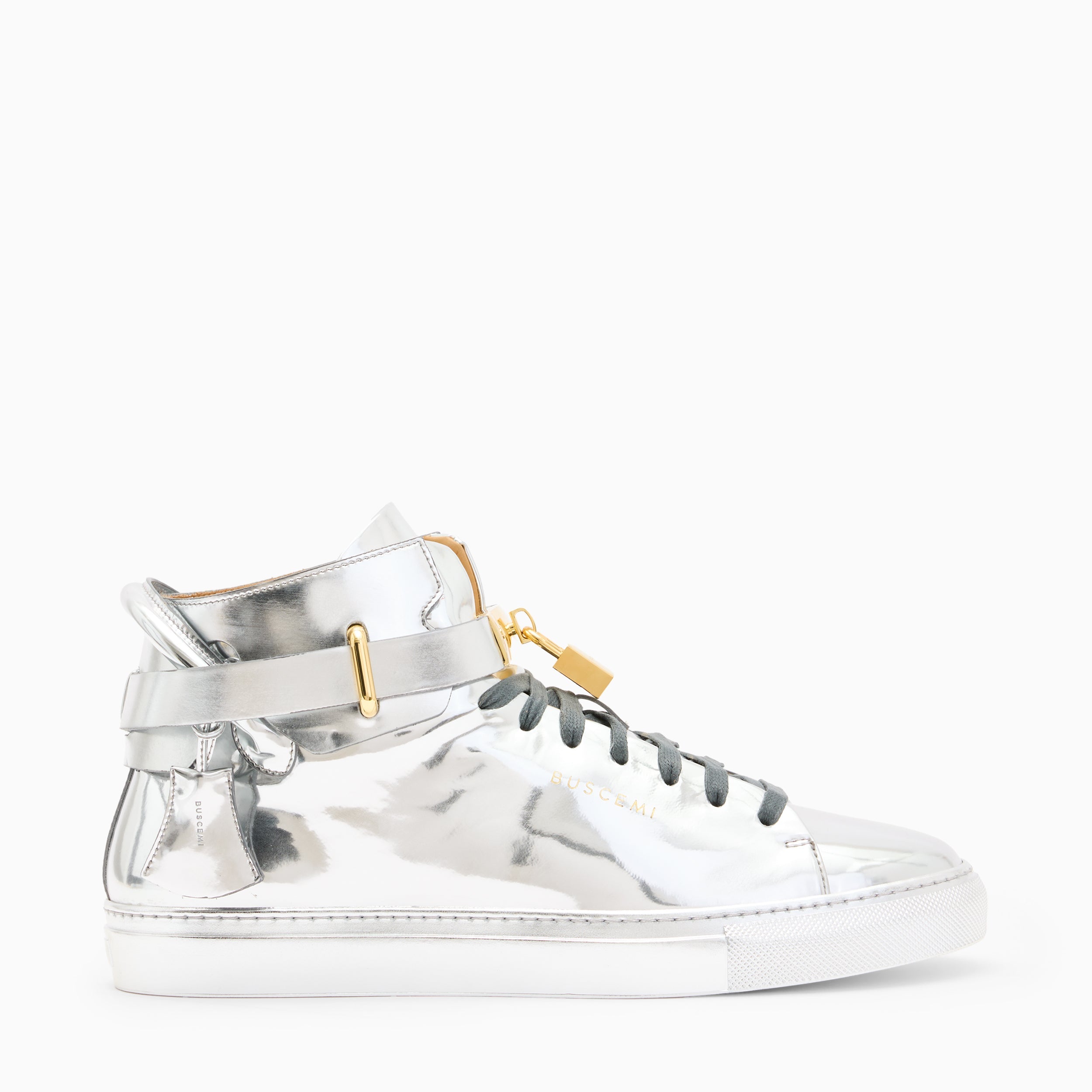 BUSCEMI-MEN'S-BUSCEMI 100MM HIGH TOP LEATHER SNEAKER-Handmade in Italy from the finest Italian leathers and materials.