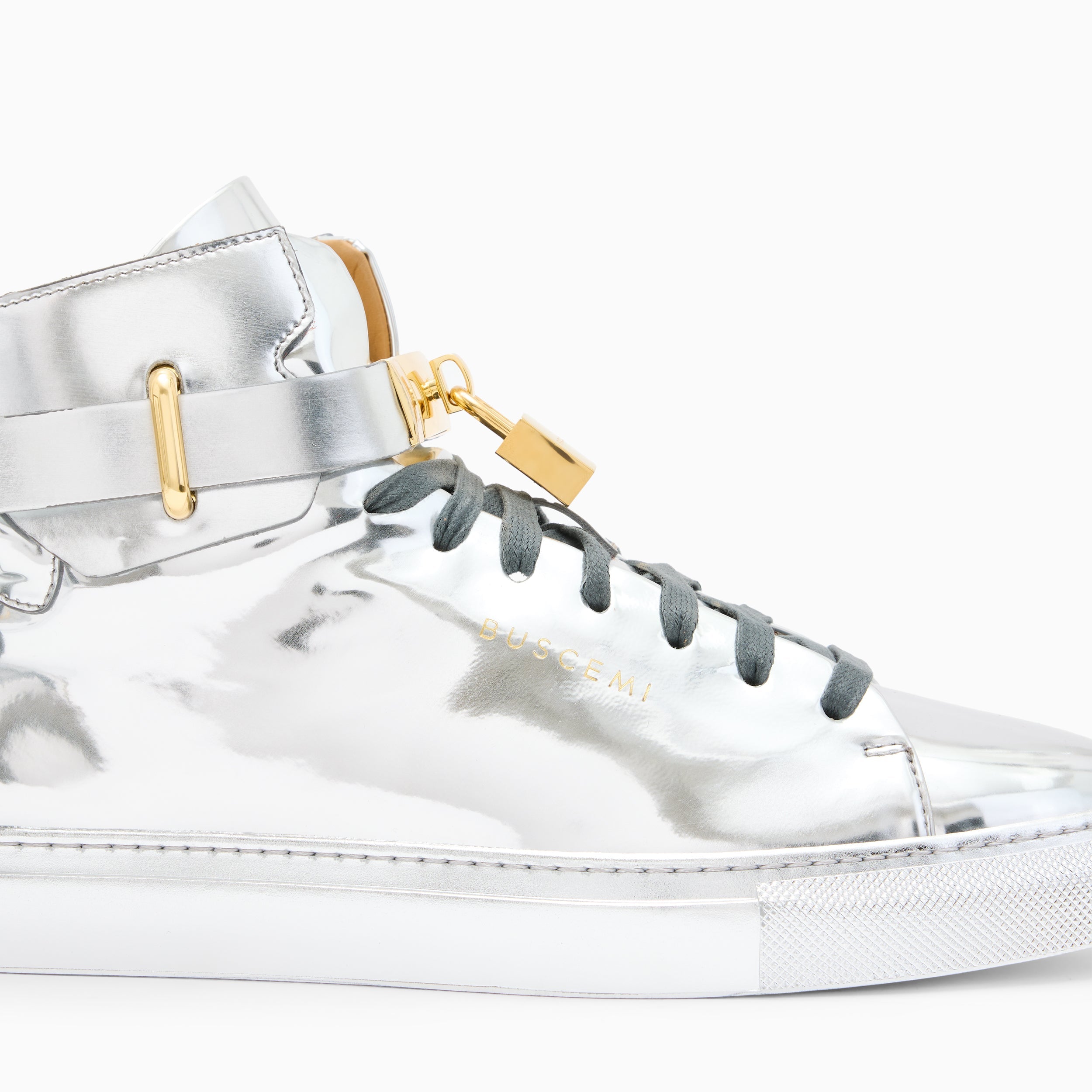 BUSCEMI-MEN'S-BUSCEMI 100MM HIGH TOP LEATHER SNEAKER-Handmade in Italy from the finest Italian leathers and materials.
