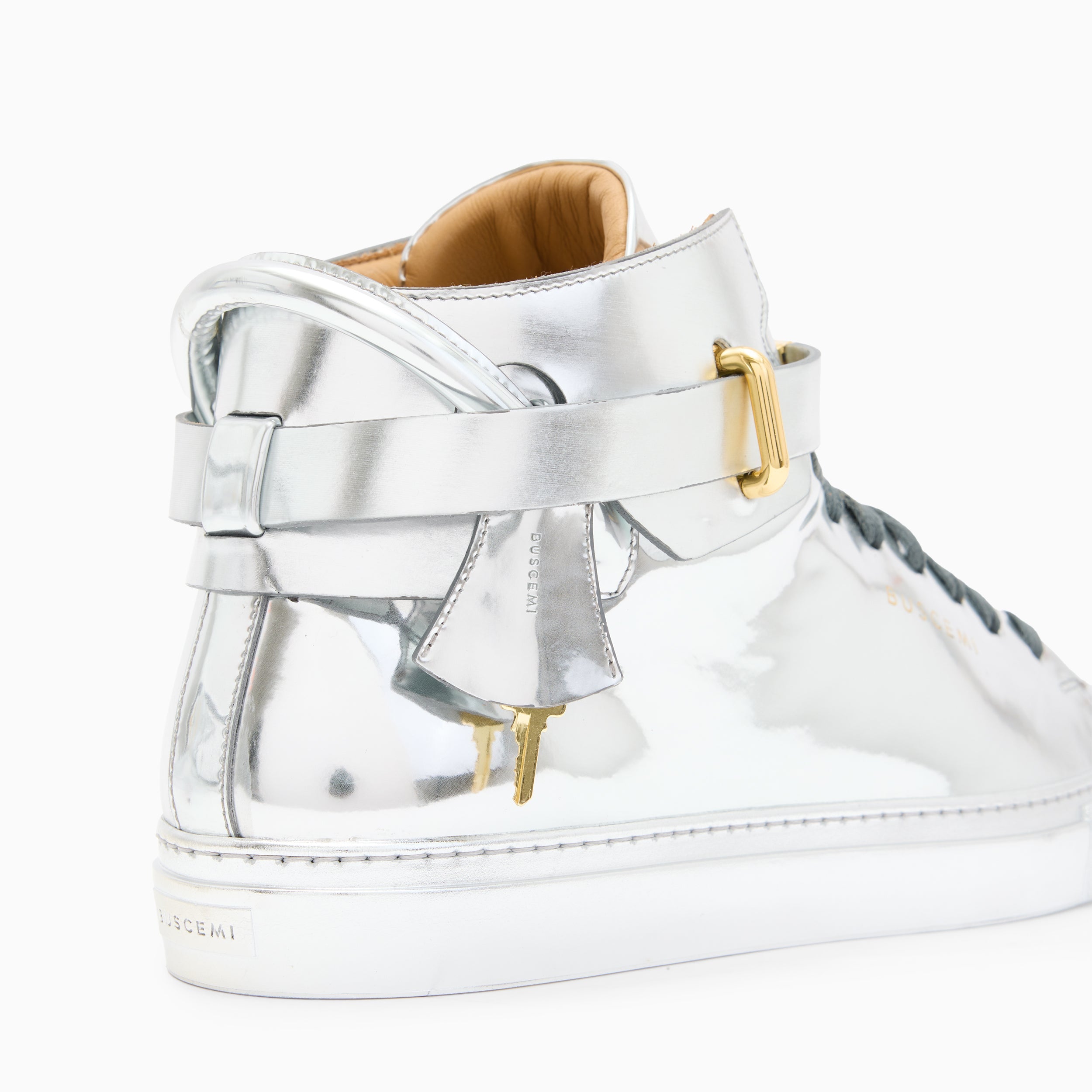 BUSCEMI-MEN'S-BUSCEMI 100MM HIGH TOP LEATHER SNEAKER-Handmade in Italy from the finest Italian leathers and materials.