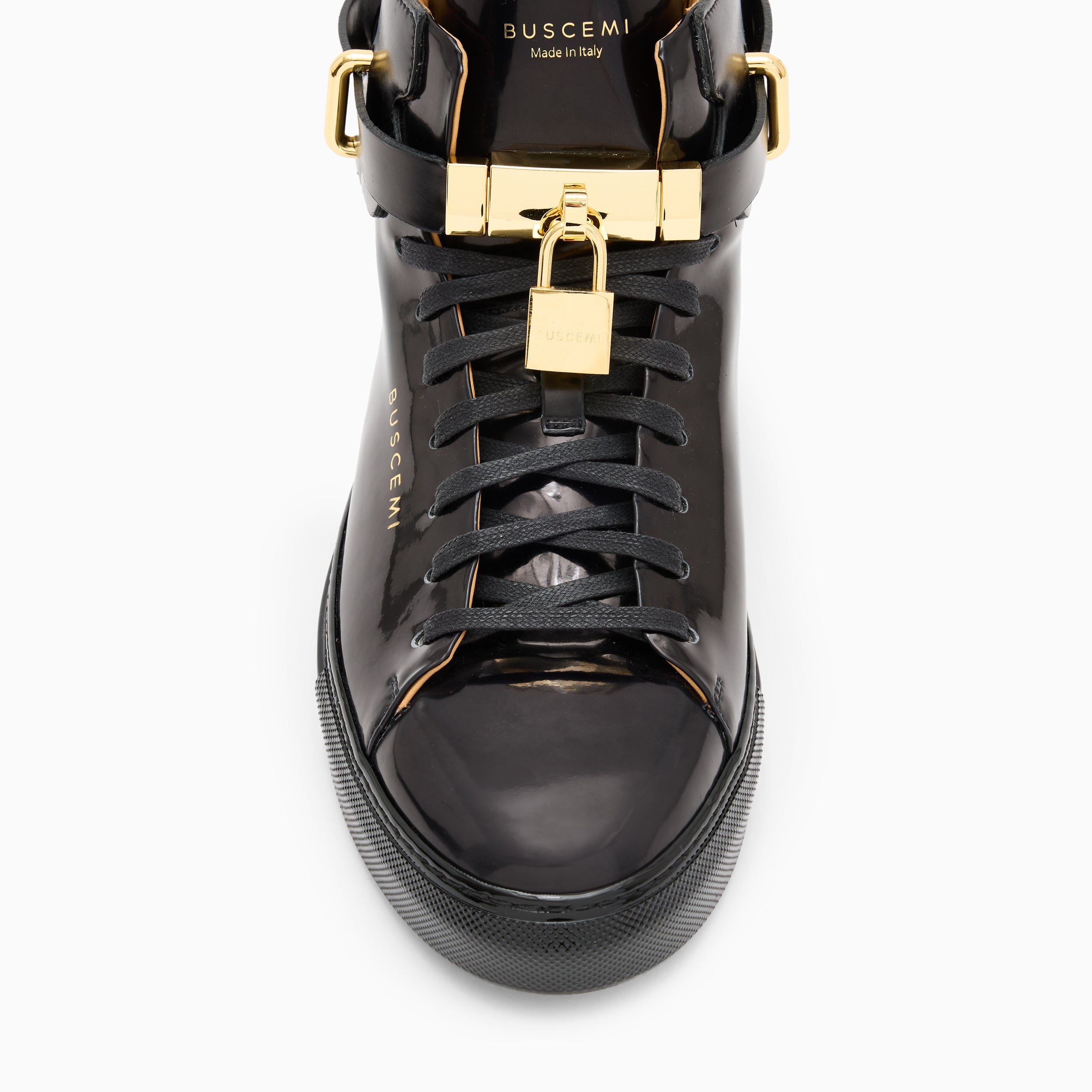 BUSCEMI-MEN'S-BUSCEMI 100MM HIGH TOP LEATHER SNEAKER-Handmade in Italy from the finest Italian leathers and materials.