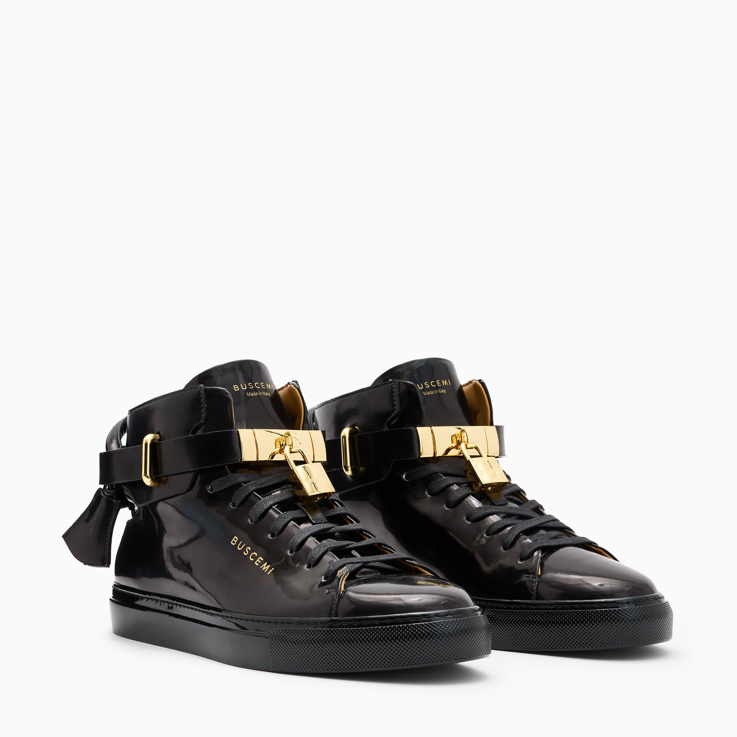 BUSCEMI-MEN'S-BUSCEMI 100MM HIGH TOP LEATHER SNEAKER-Handmade in Italy from the finest Italian leathers and materials.