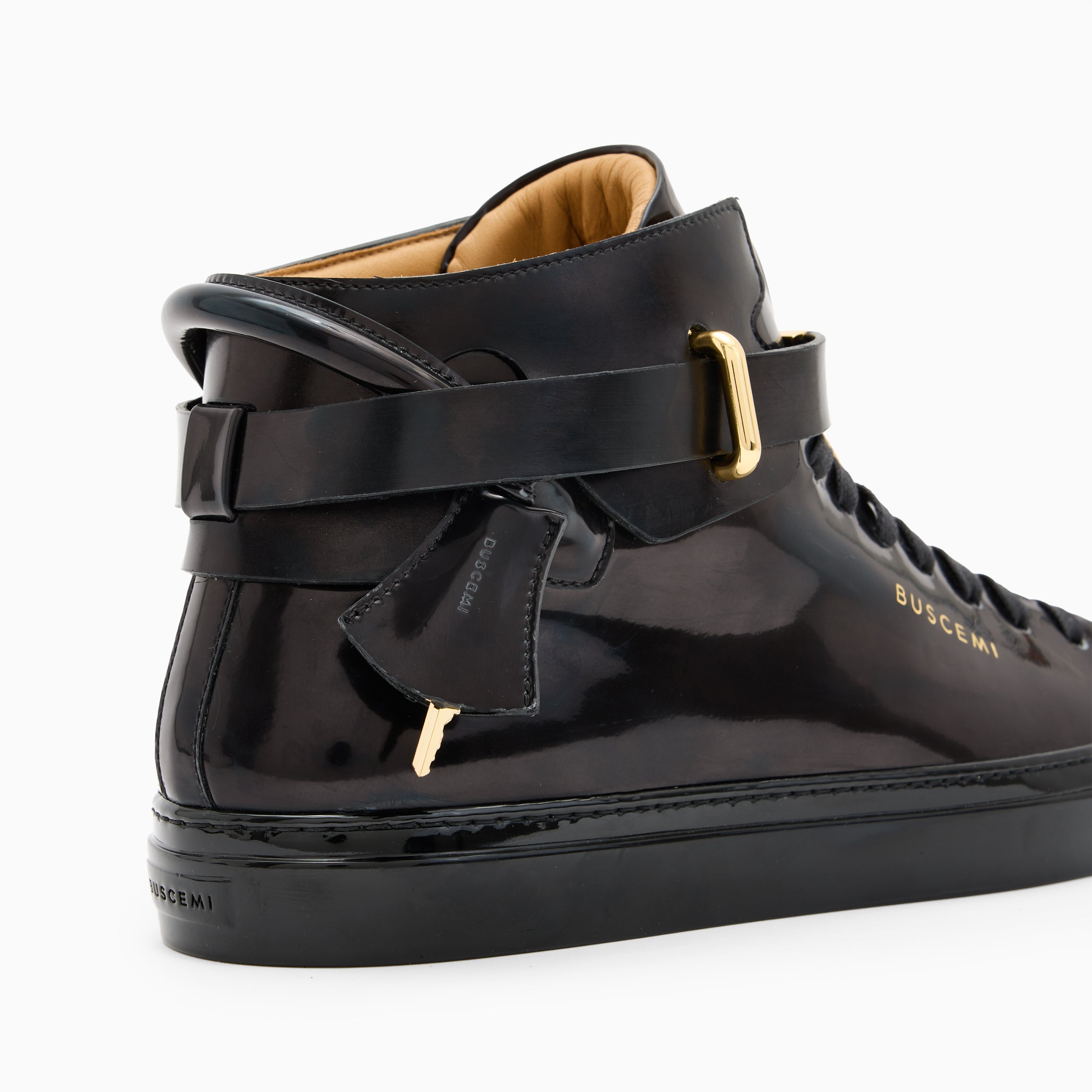 BUSCEMI-MEN'S-BUSCEMI 100MM HIGH TOP LEATHER SNEAKER-Handmade in Italy from the finest Italian leathers and materials.