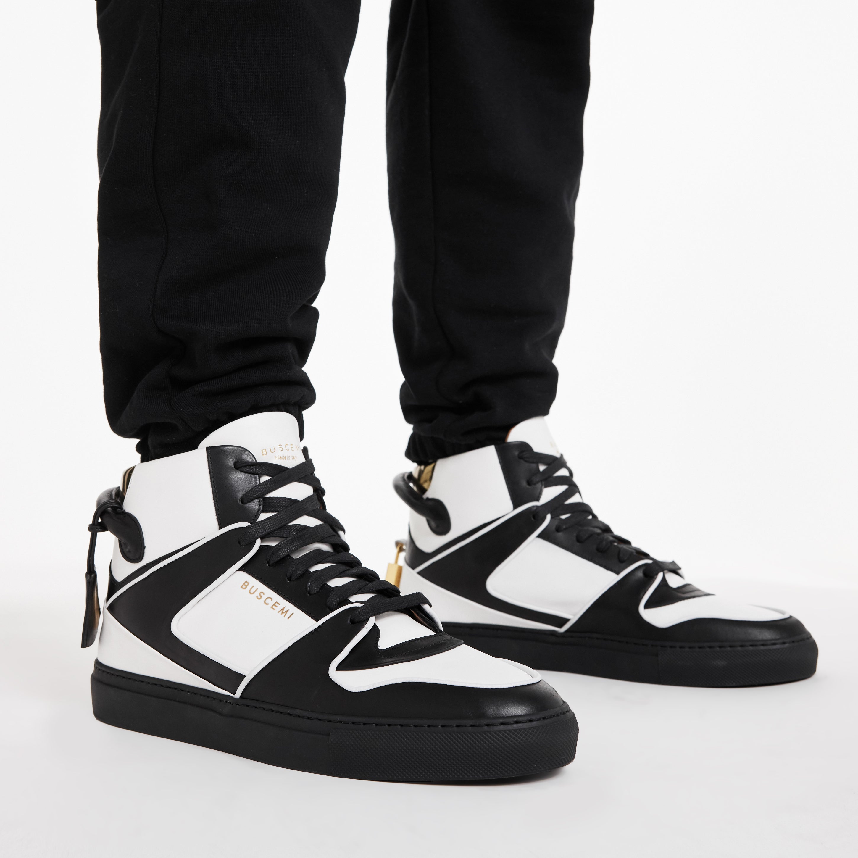 BUSCEMI-MEN'S-BUSCEMI 110MM HIGH TOP LEATHER SNEAKER-Handmade in Italy from the finest Italian leathers and materials.