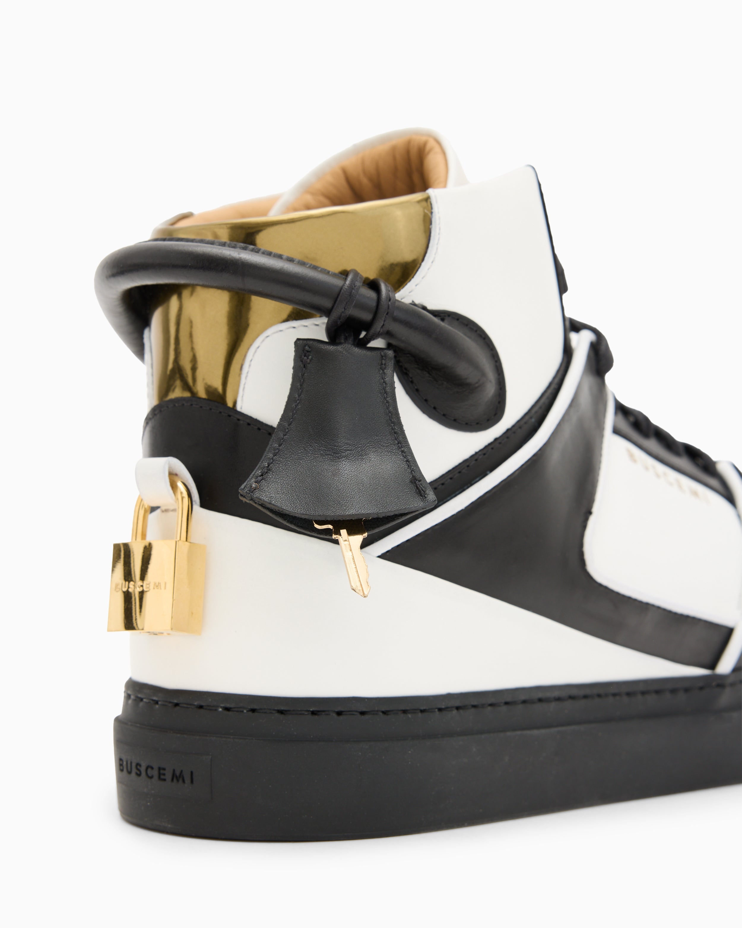 BUSCEMI-MEN'S-BUSCEMI 110MM HIGH TOP LEATHER SNEAKER-Handmade in Italy from the finest Italian leathers and materials.