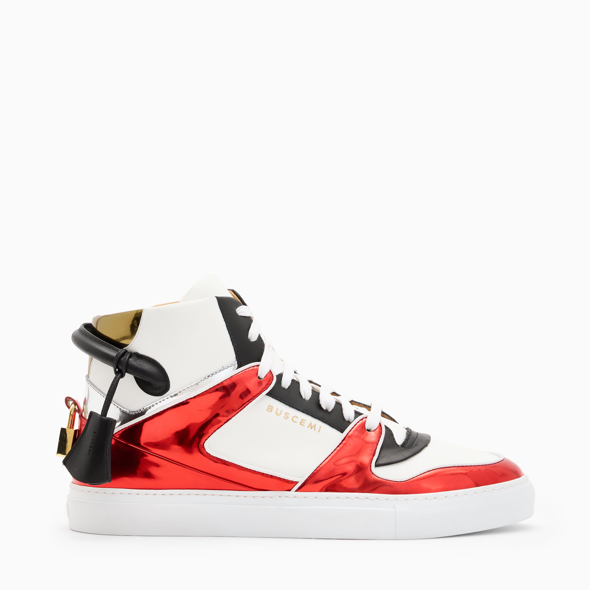 BUSCEMI-MEN'S-BUSCEMI 110MM HIGH TOP LEATHER SNEAKER-Handmade in Italy from the finest Italian leathers and materials.