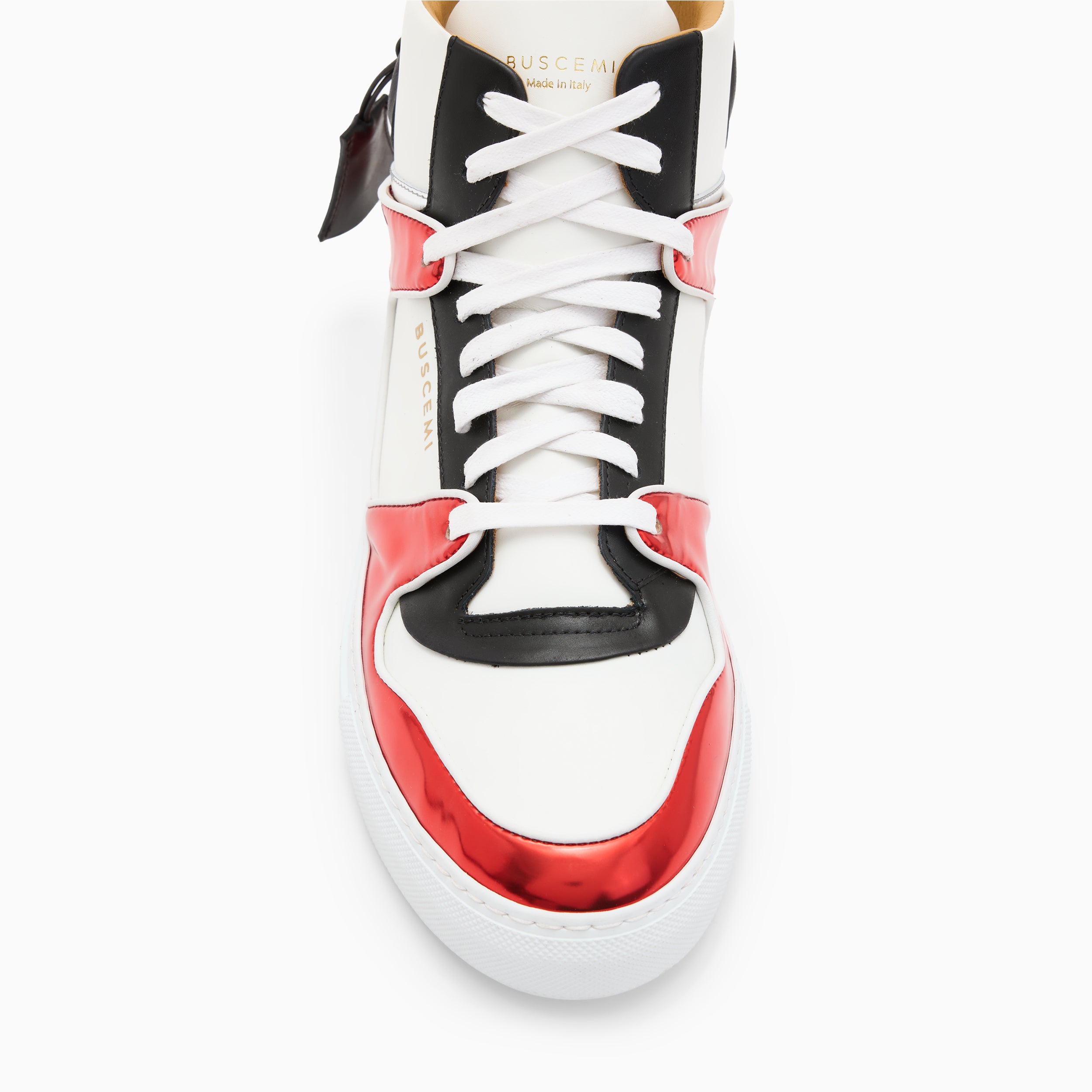 BUSCEMI-MEN'S-BUSCEMI 110MM HIGH TOP LEATHER SNEAKER-Handmade in Italy from the finest Italian leathers and materials.