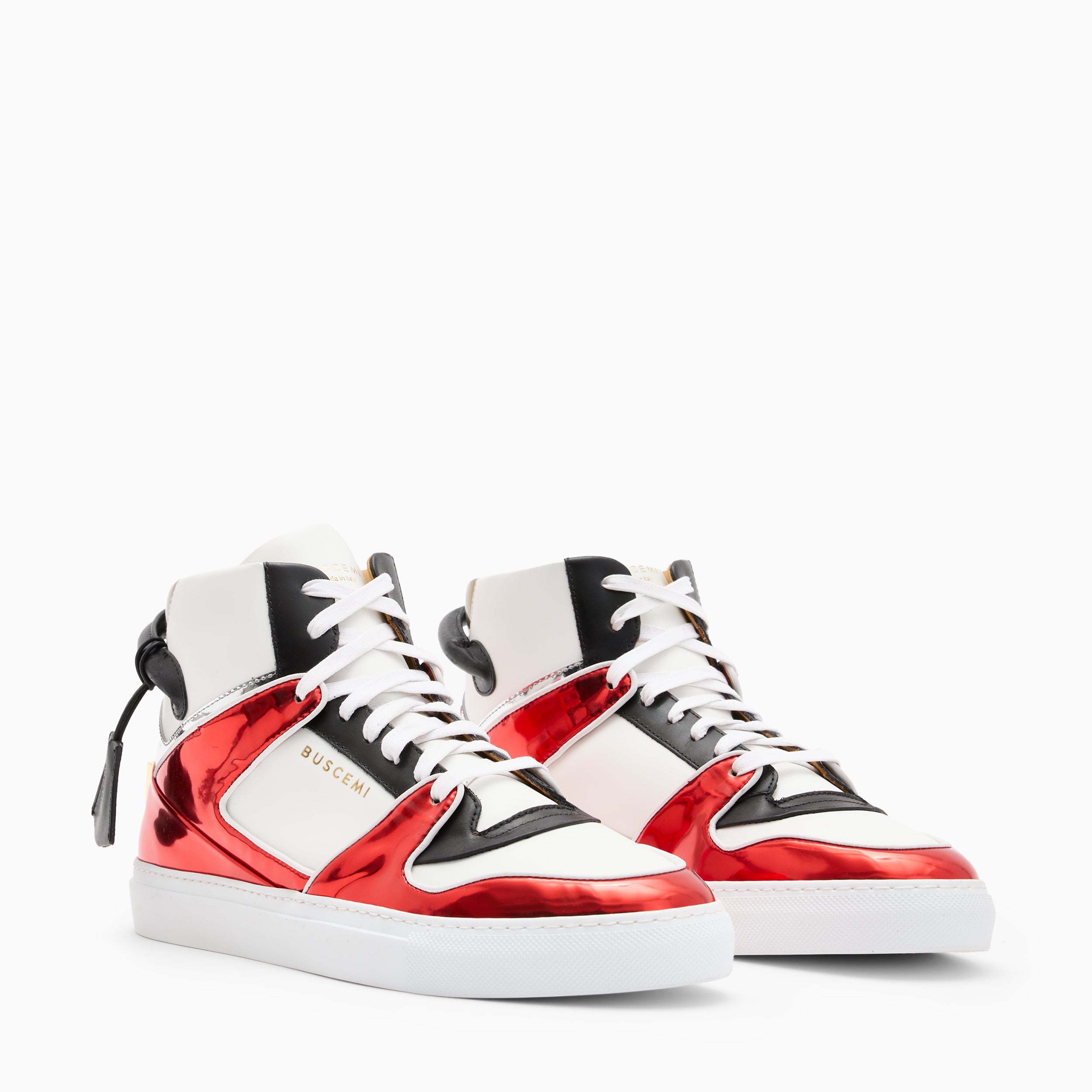 BUSCEMI-MEN'S-BUSCEMI 110MM HIGH TOP LEATHER SNEAKER-Handmade in Italy from the finest Italian leathers and materials.