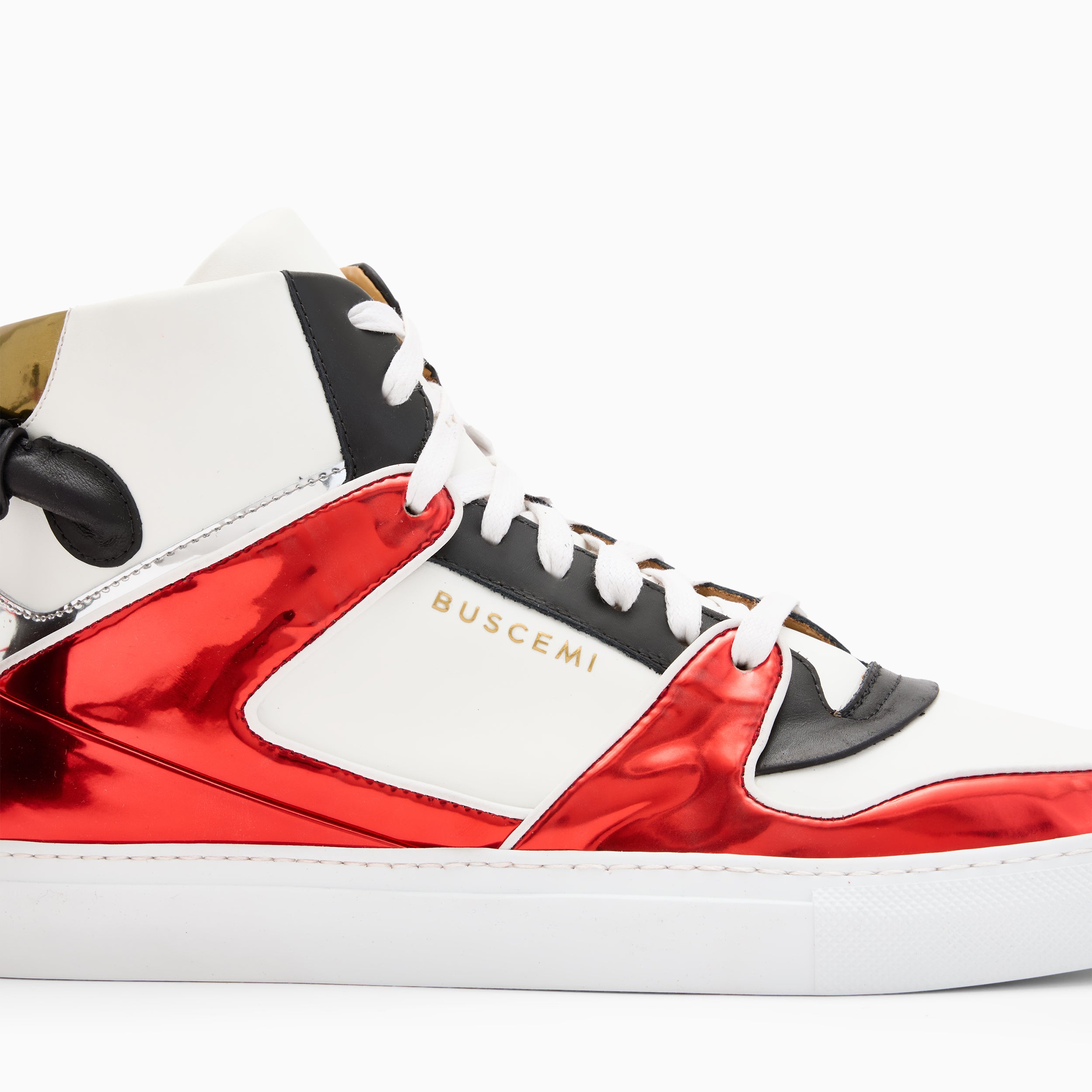 BUSCEMI-MEN'S-BUSCEMI 110MM HIGH TOP LEATHER SNEAKER-Handmade in Italy from the finest Italian leathers and materials.