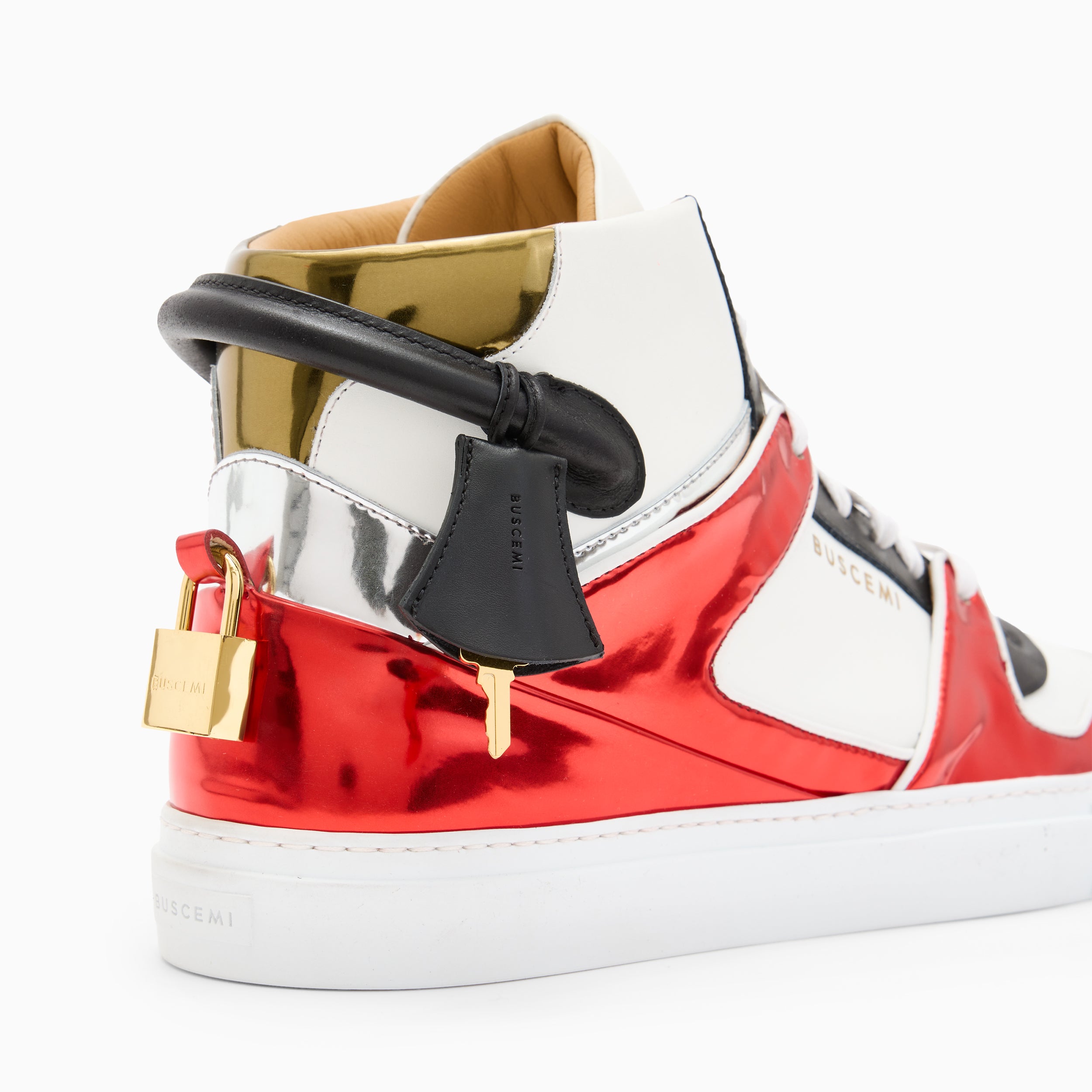 BUSCEMI-MEN'S-BUSCEMI 110MM HIGH TOP LEATHER SNEAKER-Handmade in Italy from the finest Italian leathers and materials.