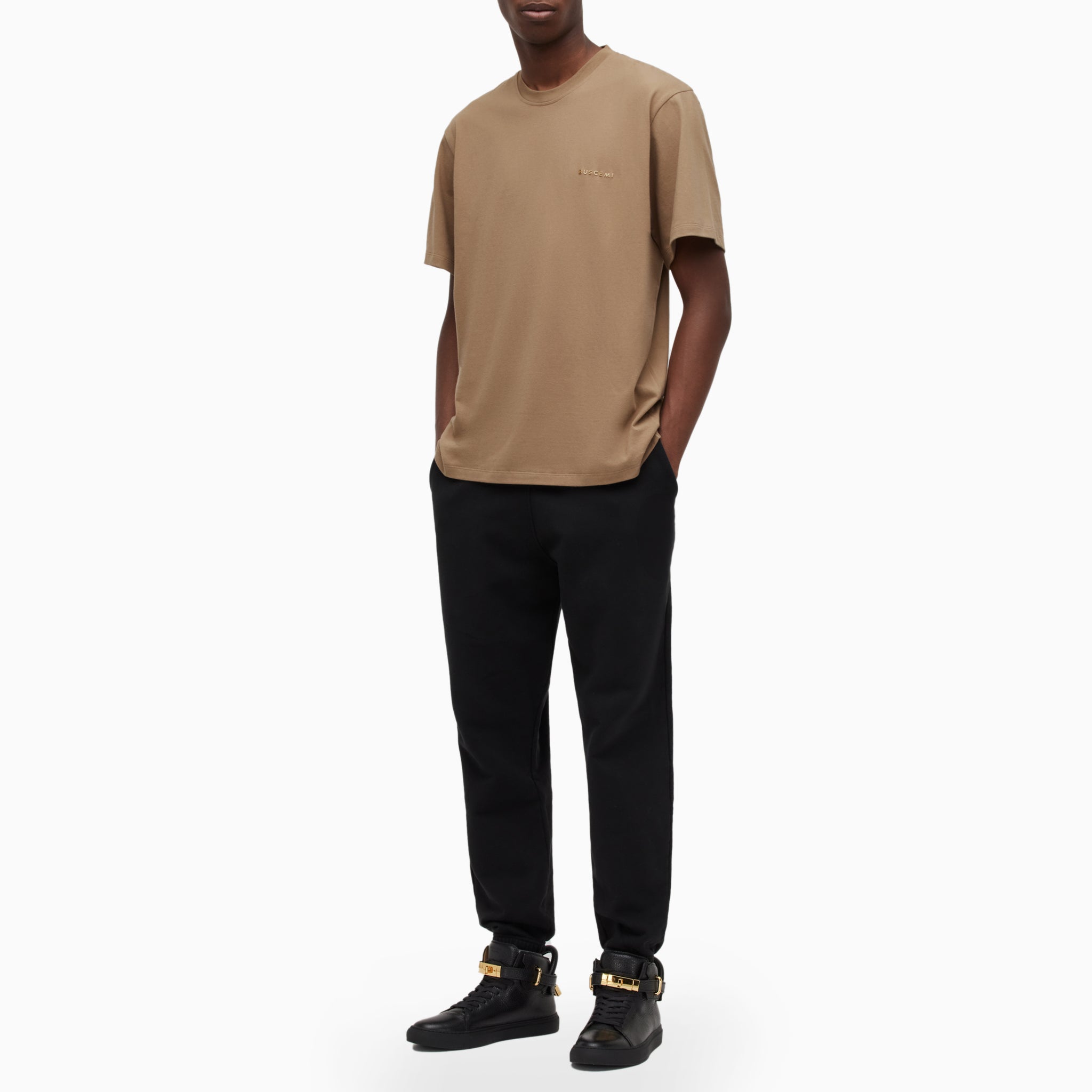 T-SHIRT WITH METAL LOGO | Crust