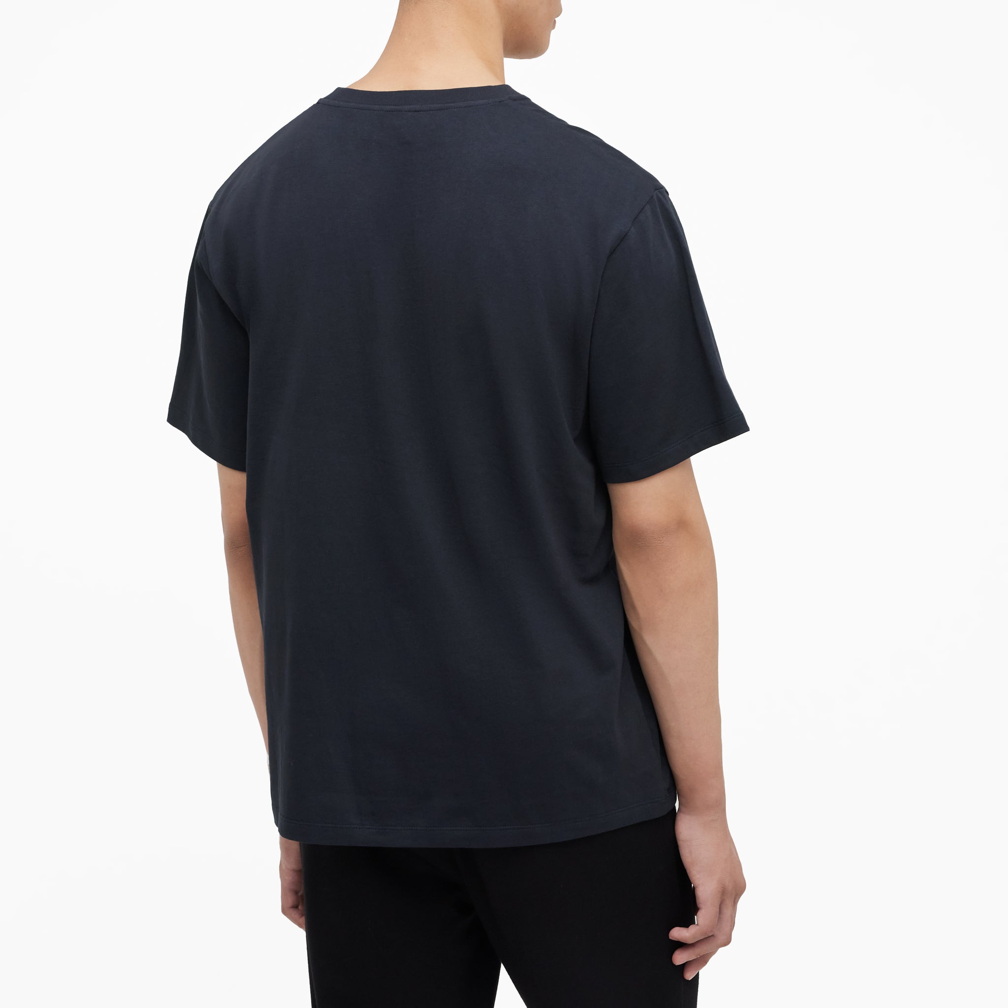 T-SHIRT WITH METAL LOGO | Navy