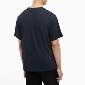 T-SHIRT WITH METAL LOGO | Navy