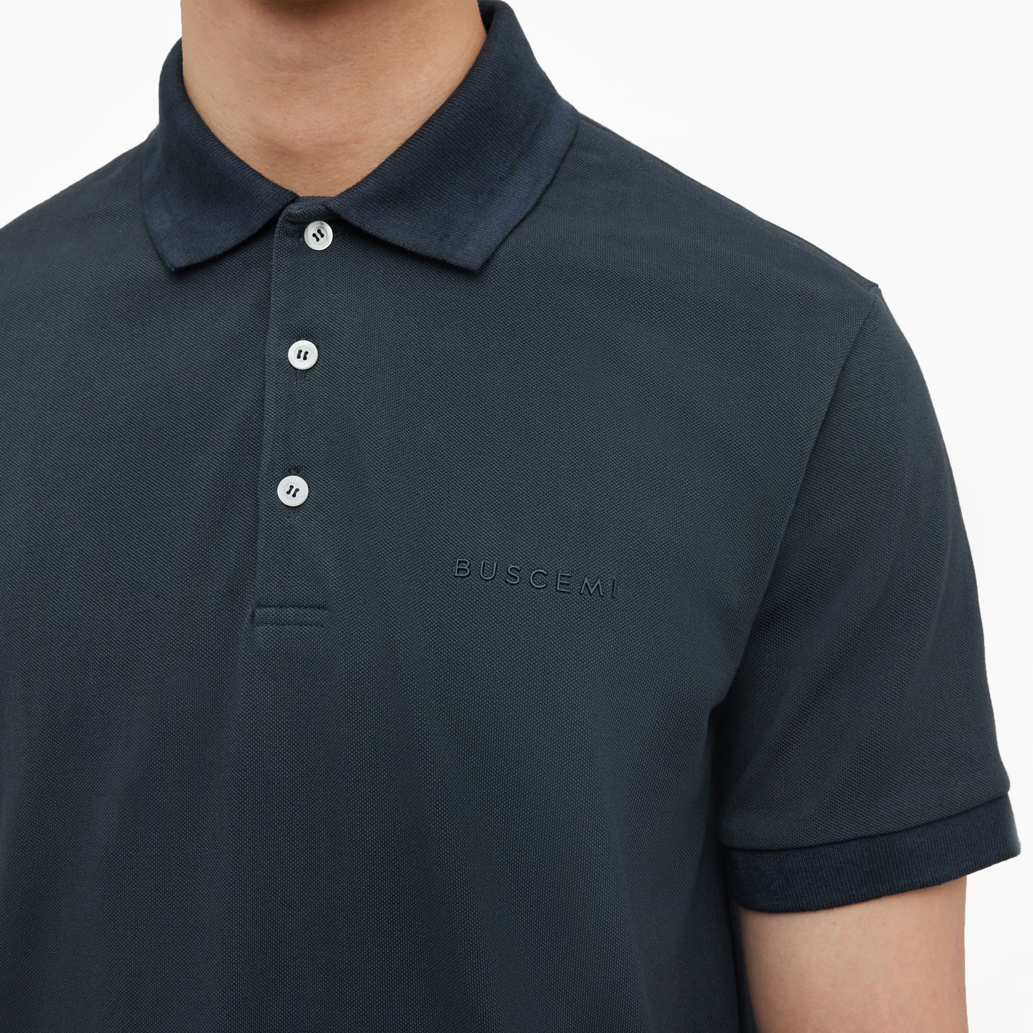POLO WITH METAL LOGO | Antracite