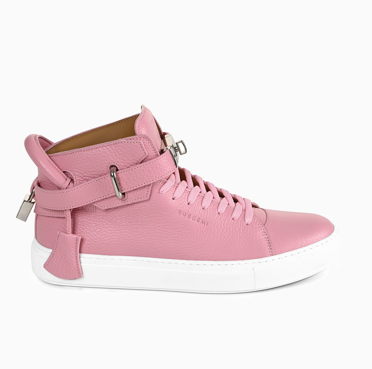 Leather high trainers Buscemi White size 41 EU in Leather - 22425972
